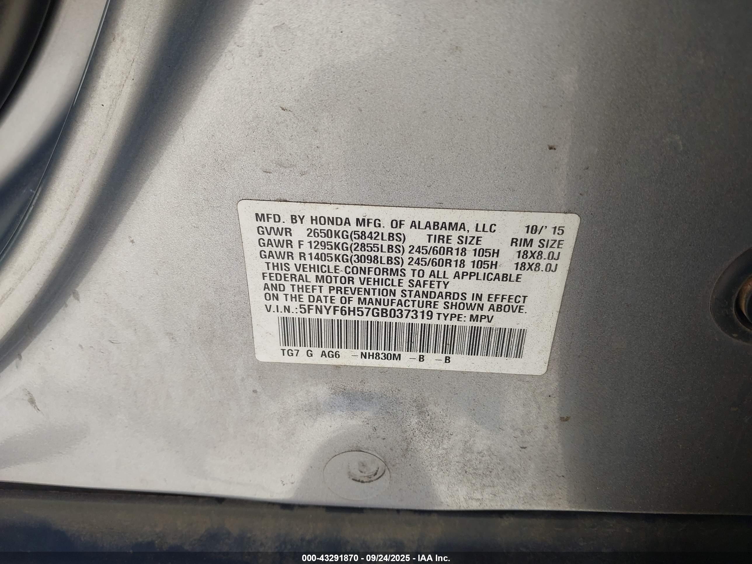 HONDA PILOT image 9