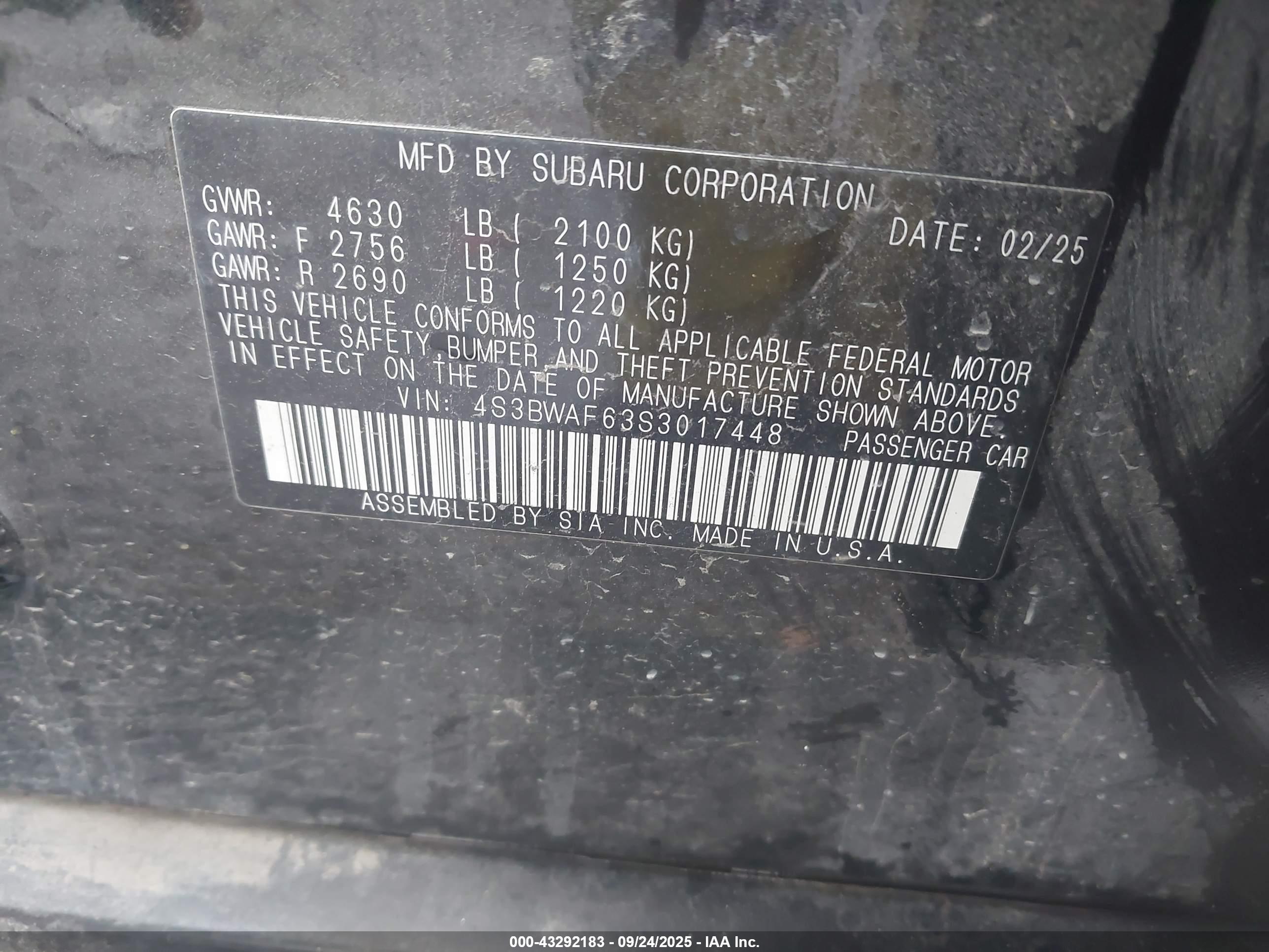 SUBARU LEGACY image 9