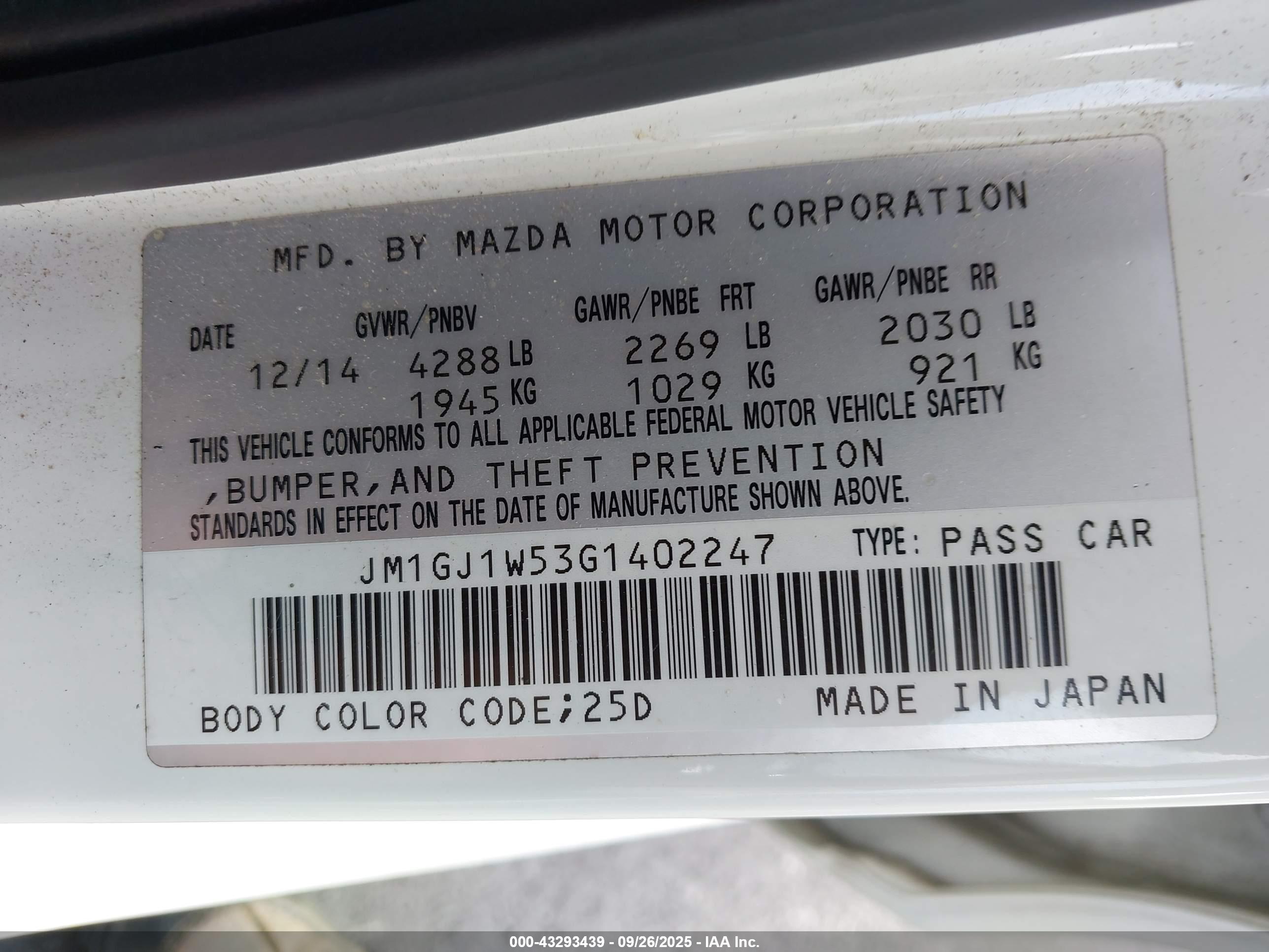 MAZDA MAZDA6 image 9