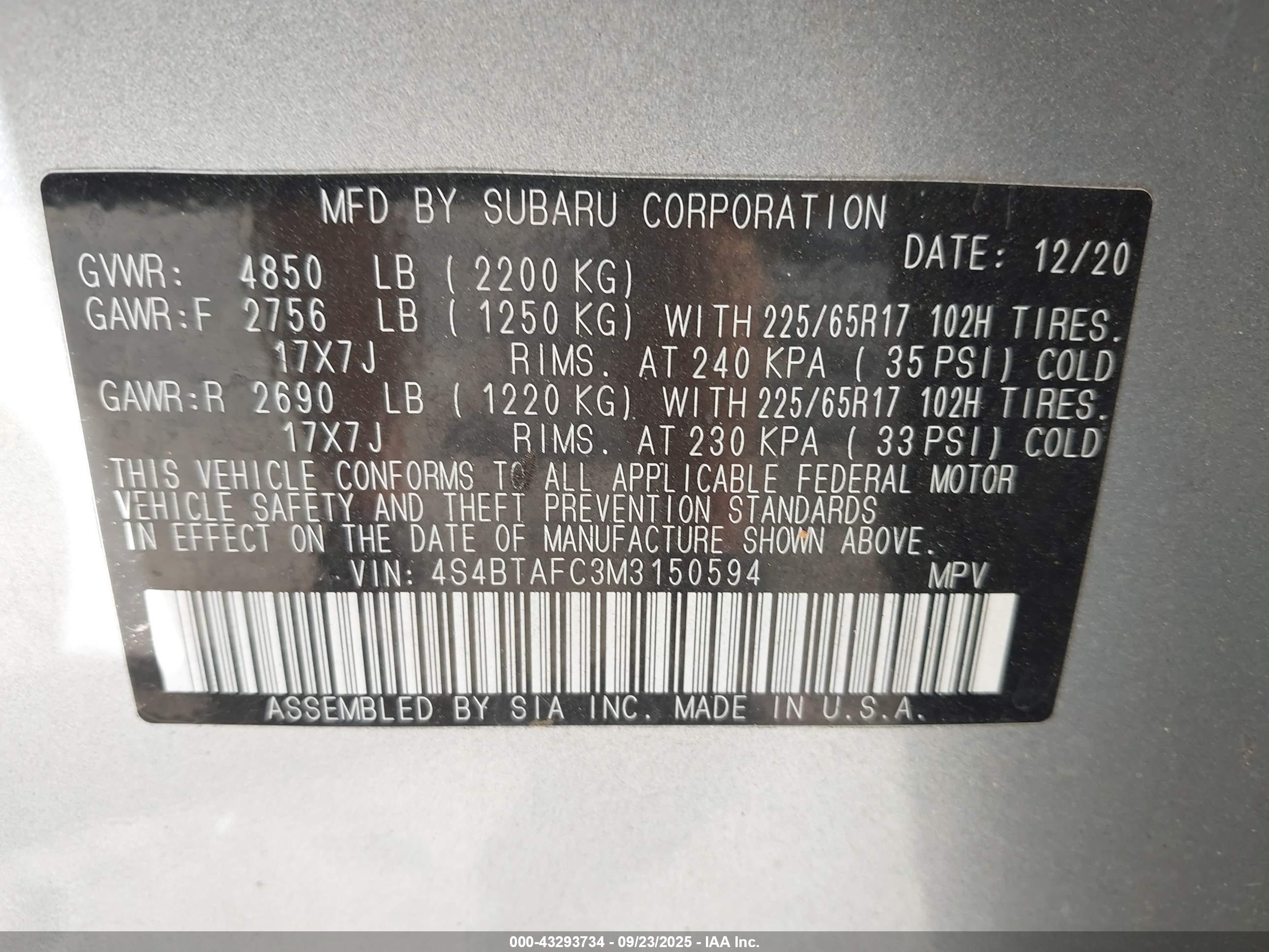 SUBARU OUTBACK image 9