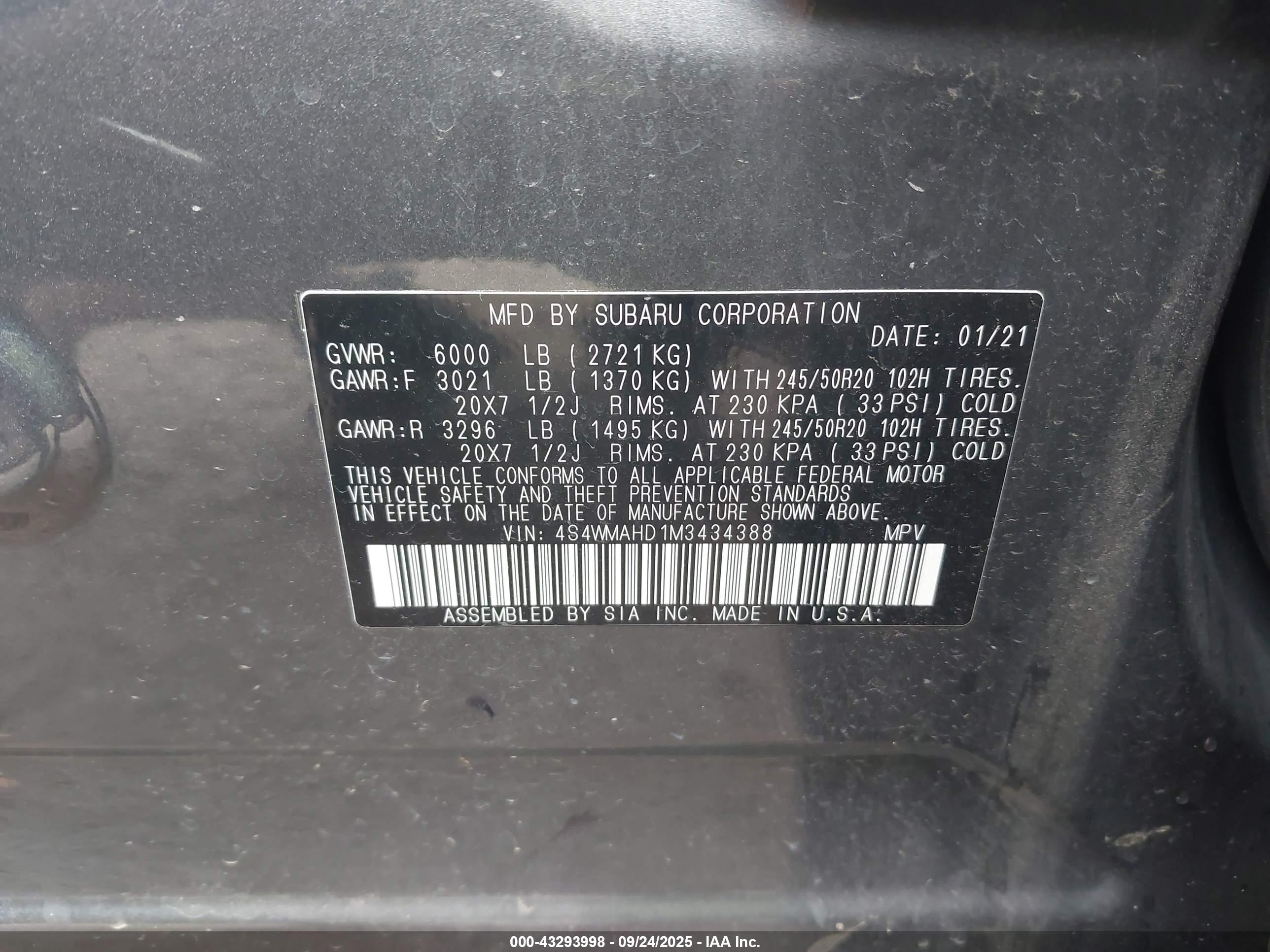 SUBARU ASCENT image 9