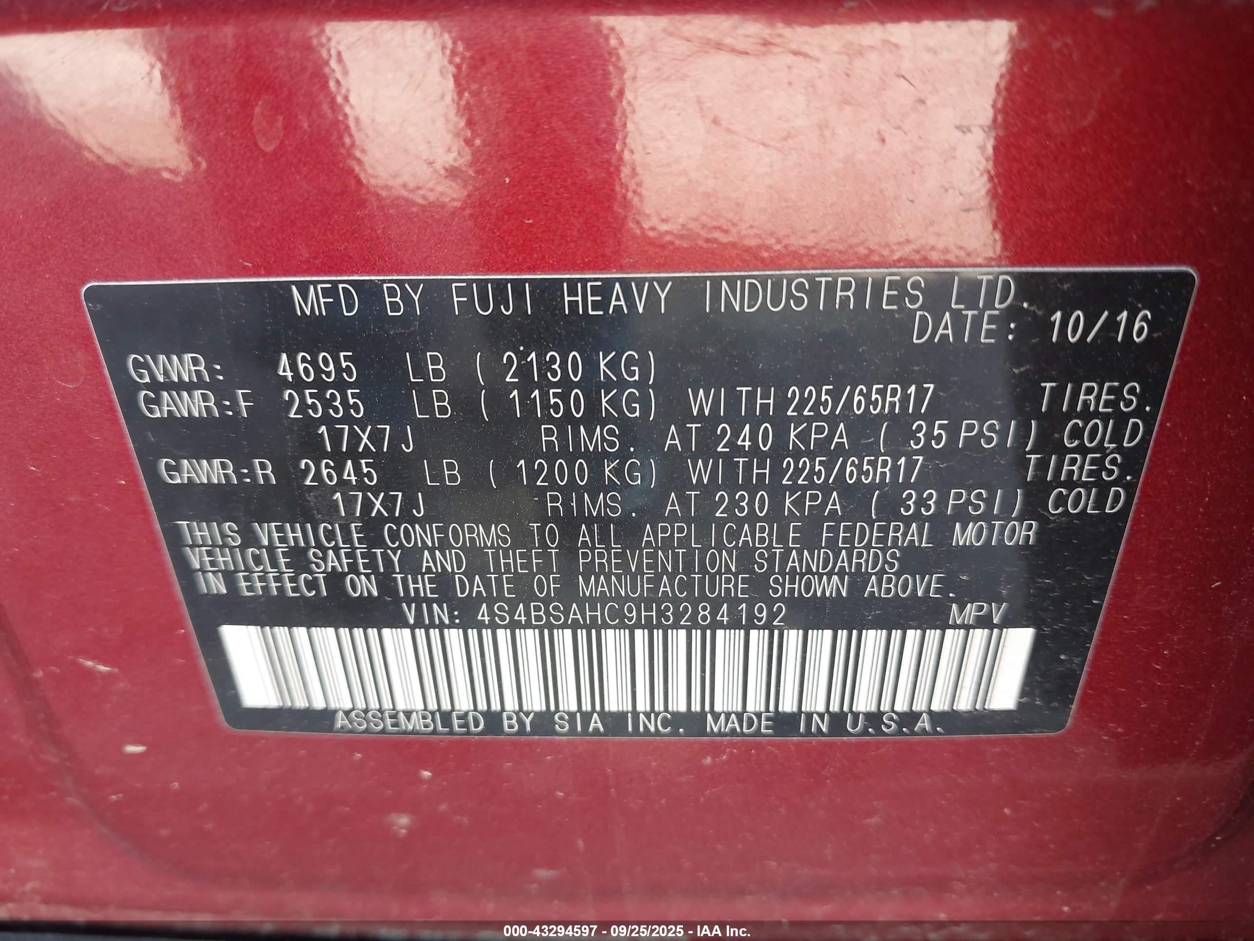 SUBARU OUTBACK image 9