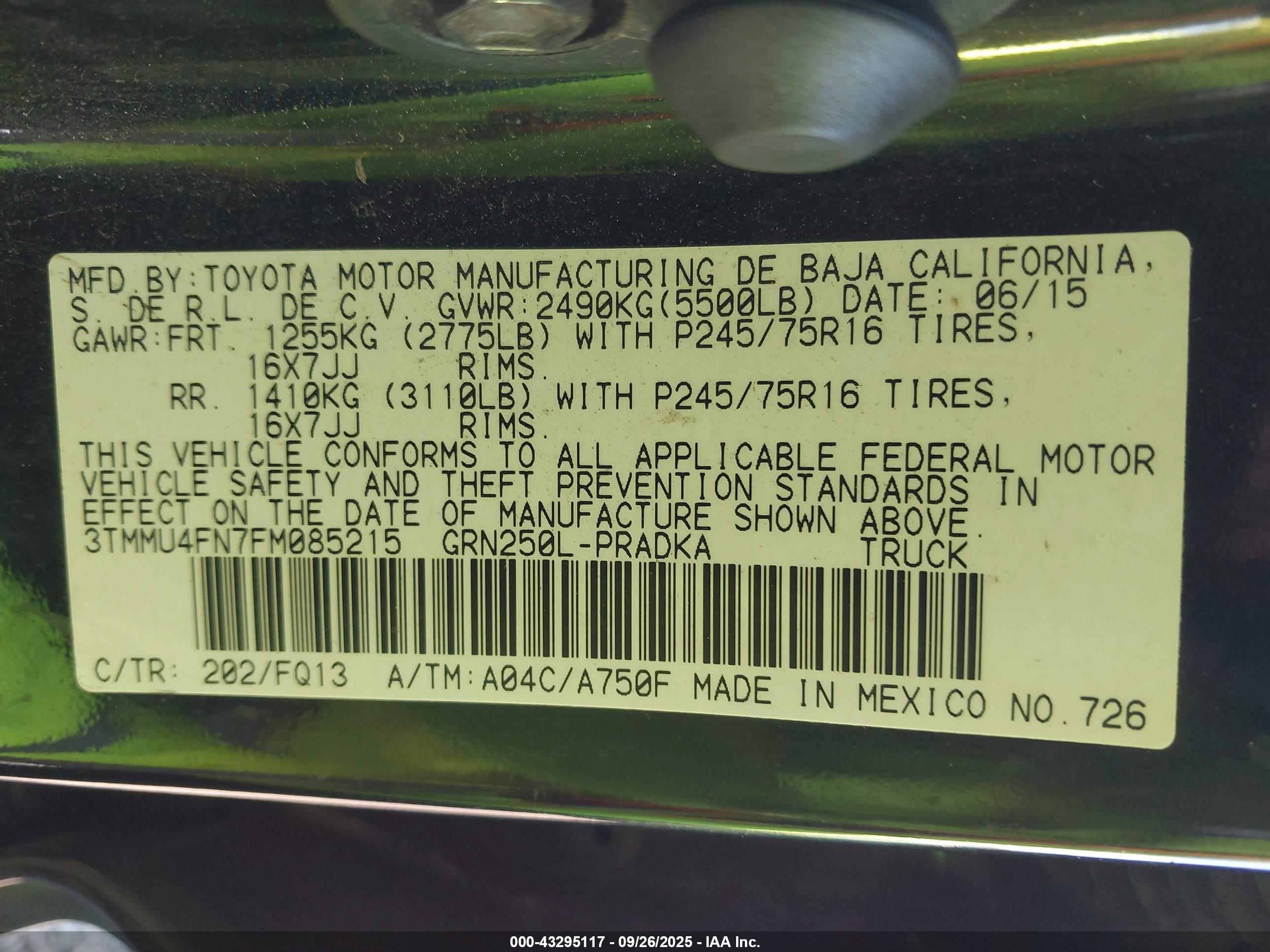 TOYOTA TACOMA image 9
