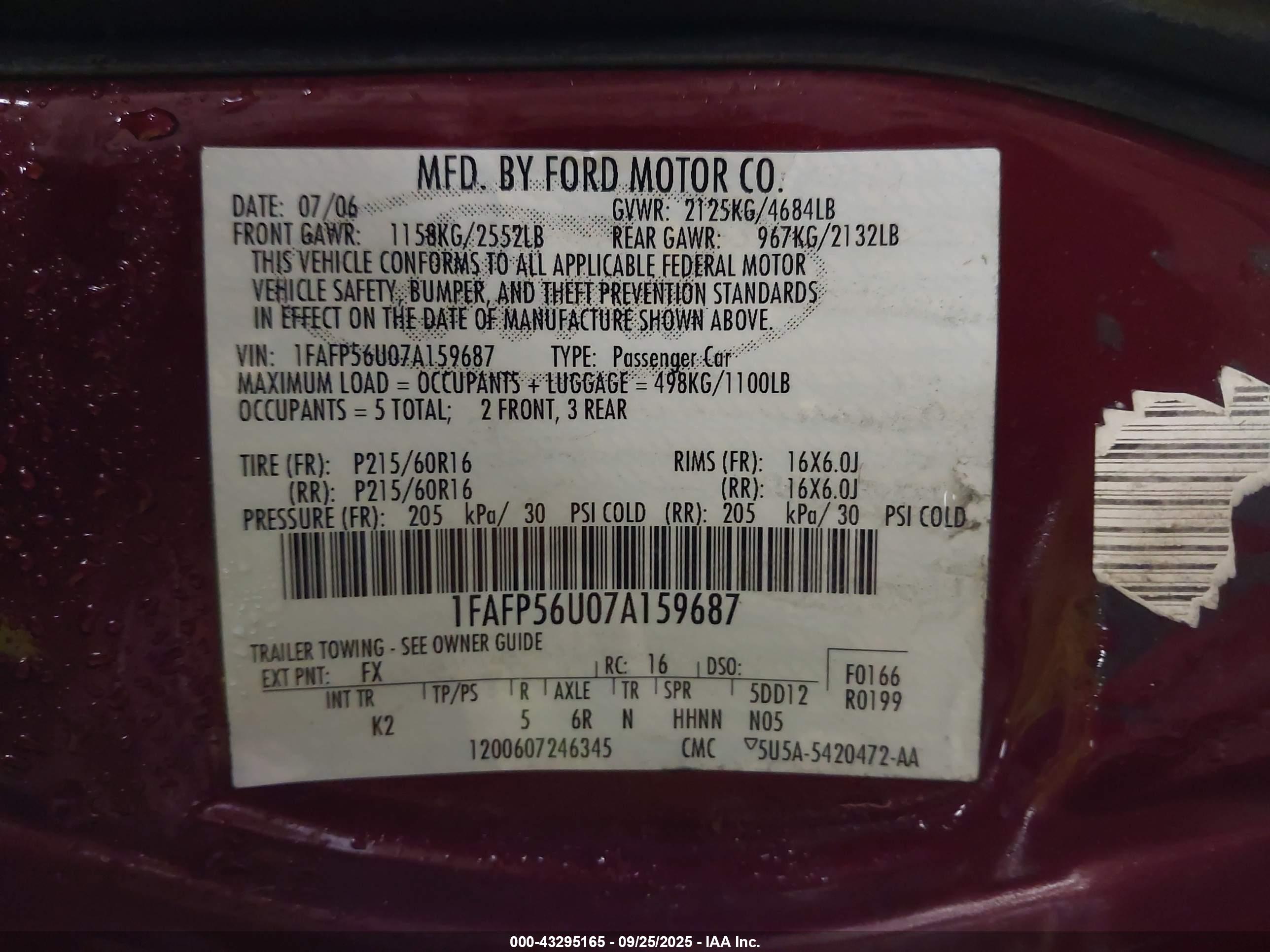 FORD TAURUS image 9