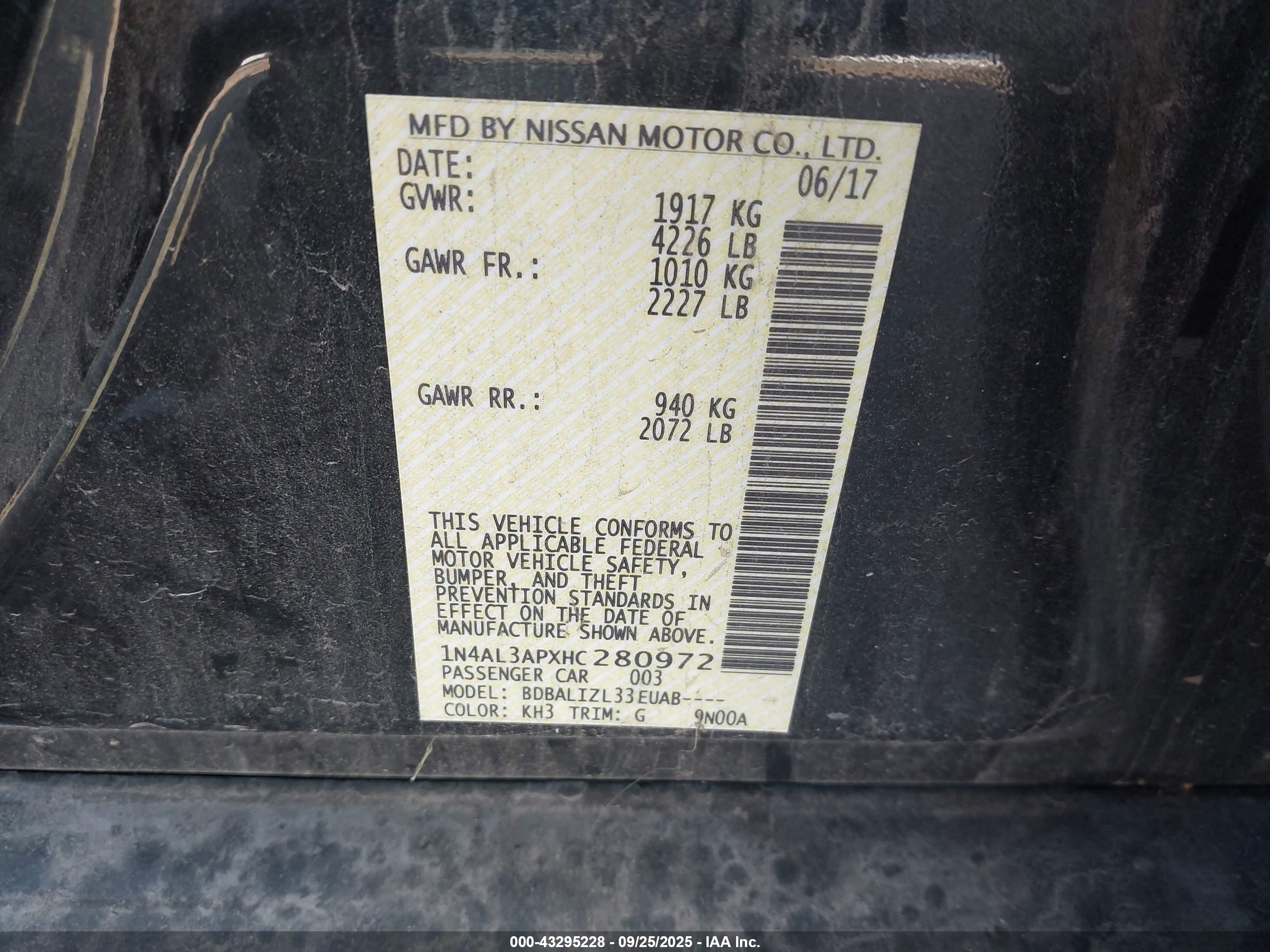 NISSAN ALTIMA image 9