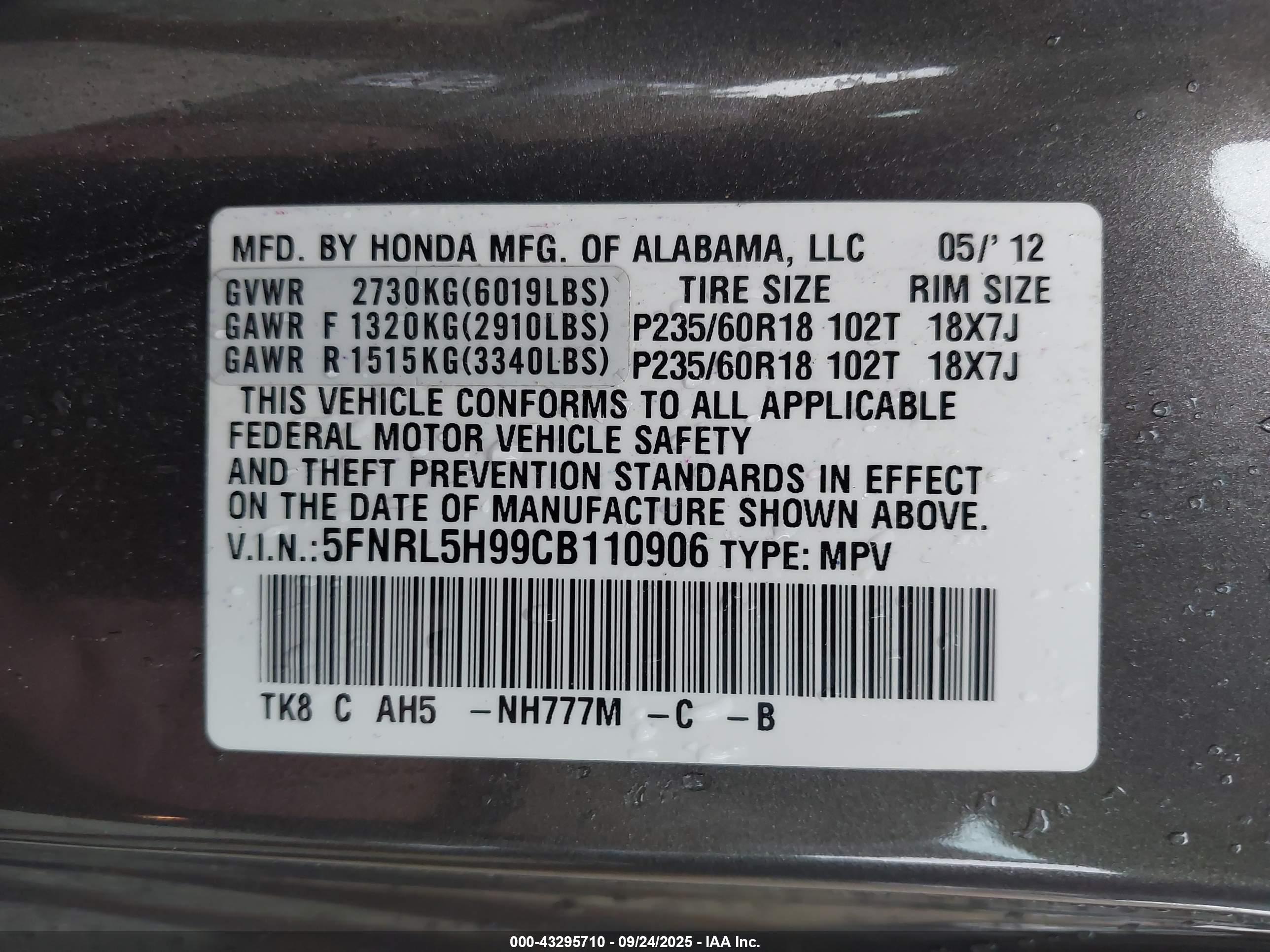 HONDA ODYSSEY image 9