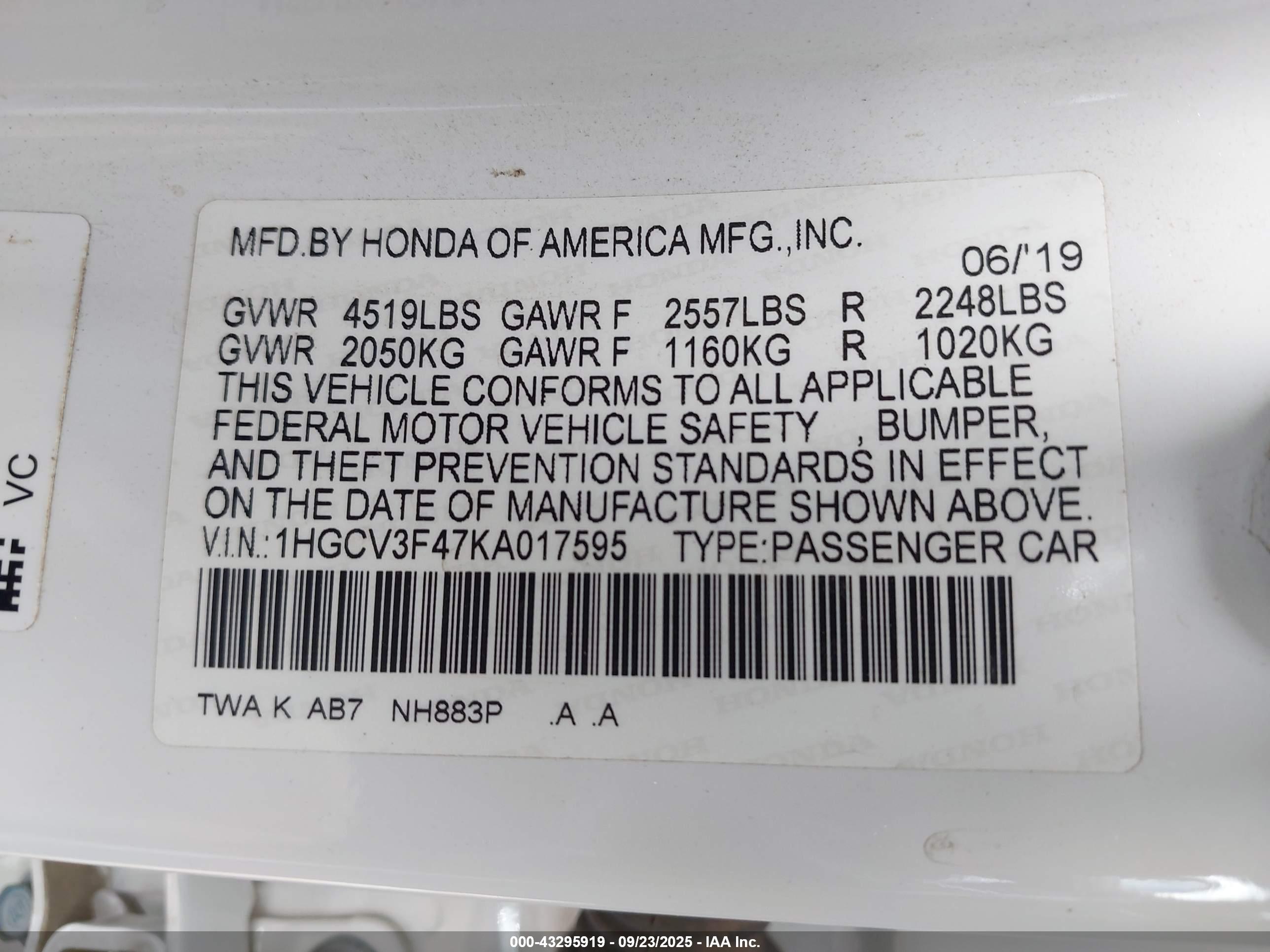 HONDA ACCORD image 9