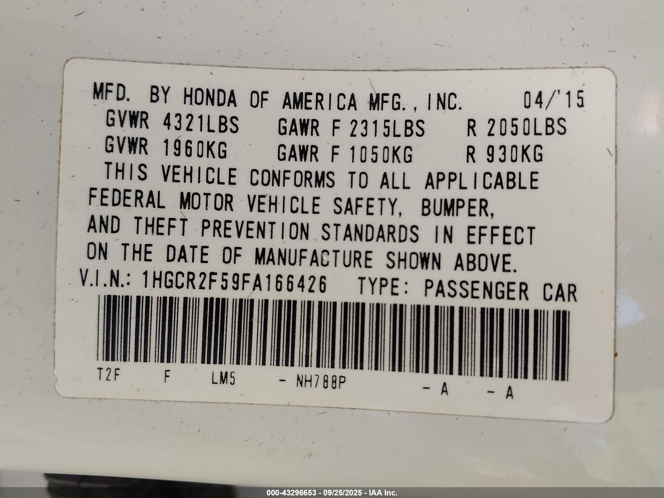 HONDA ACCORD image 9