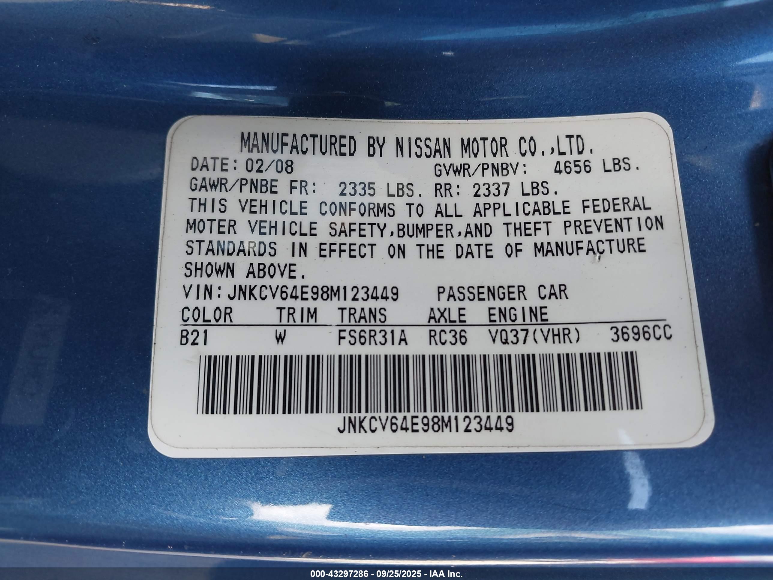 INFINITI G37 image 9