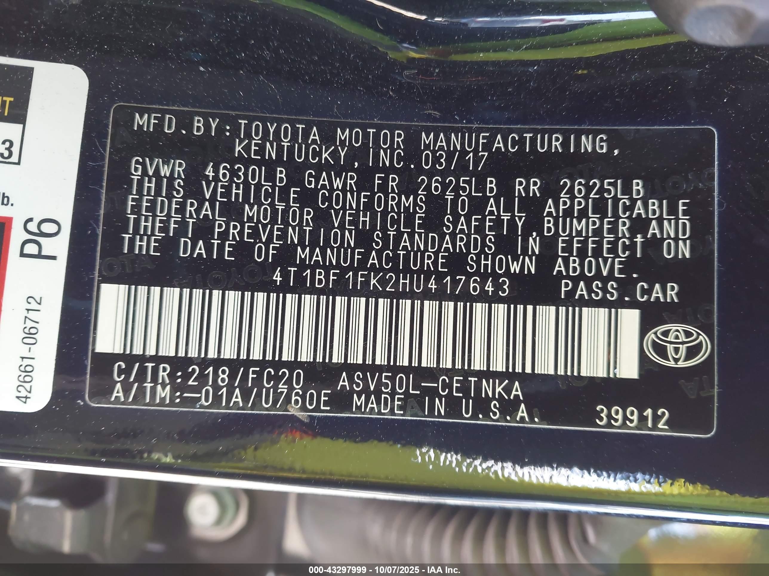 TOYOTA CAMRY image 9