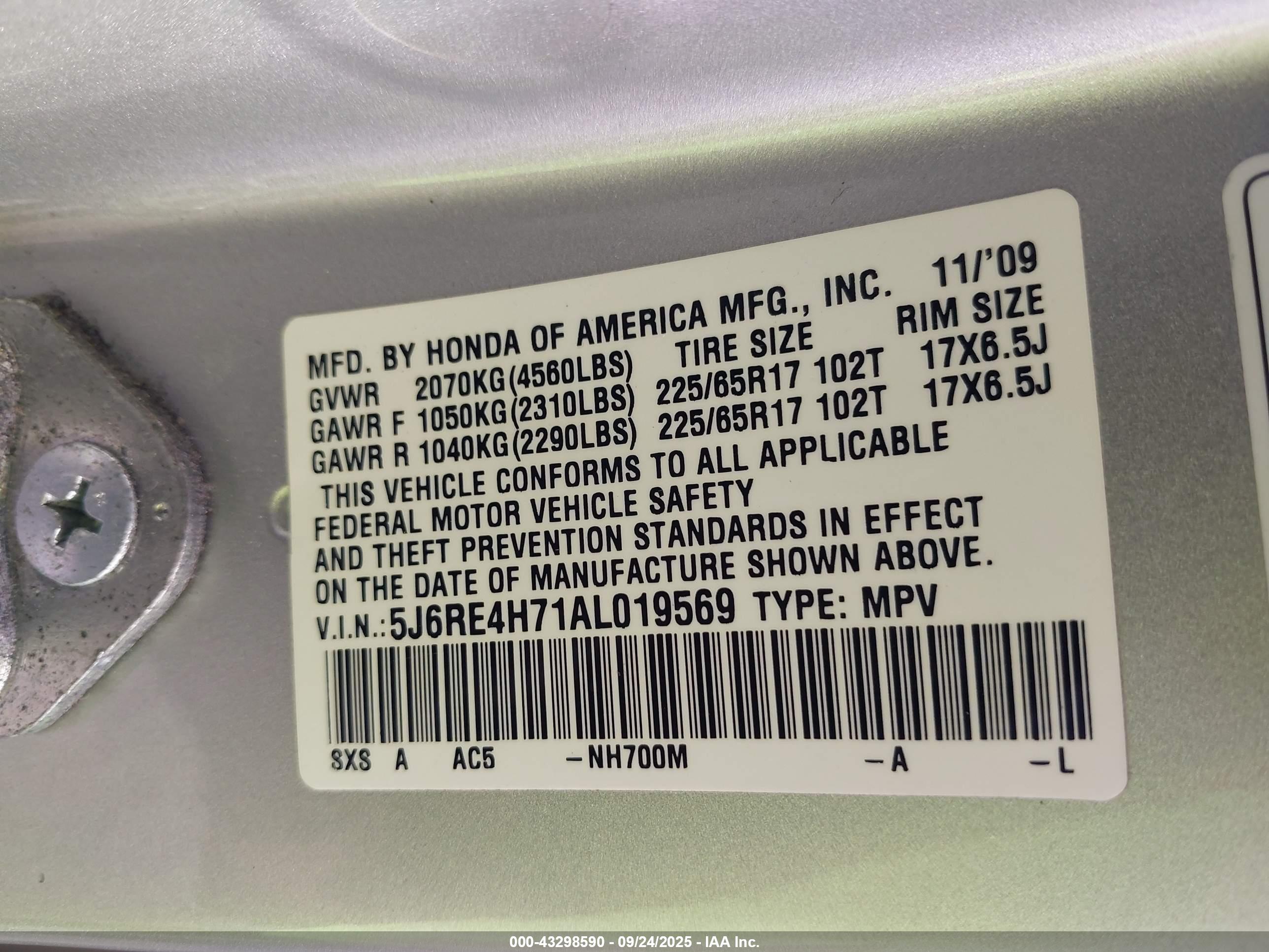 HONDA CR-V image 9