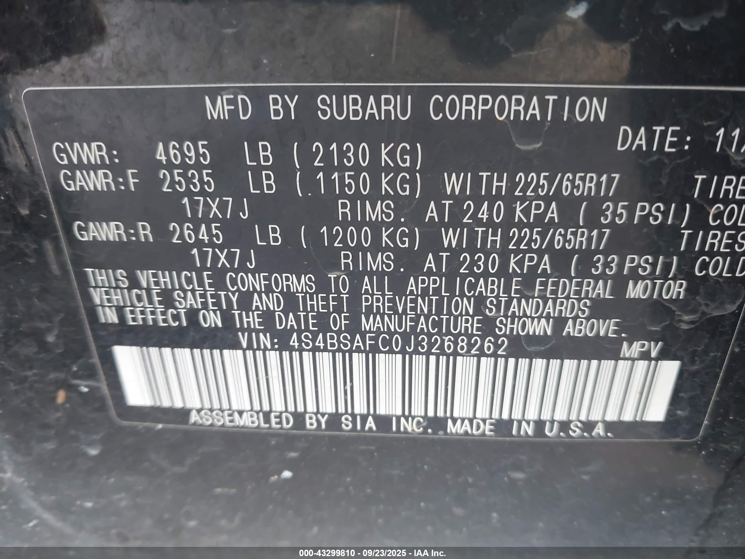 SUBARU OUTBACK image 9