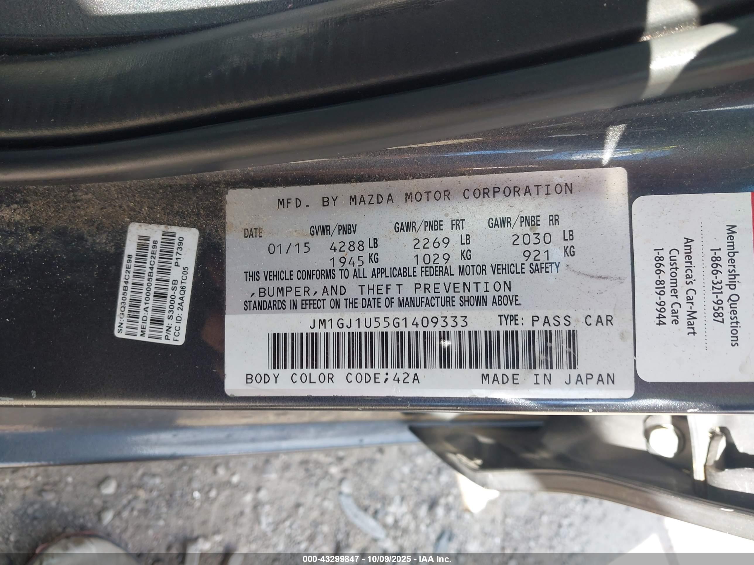 MAZDA MAZDA6 image 9