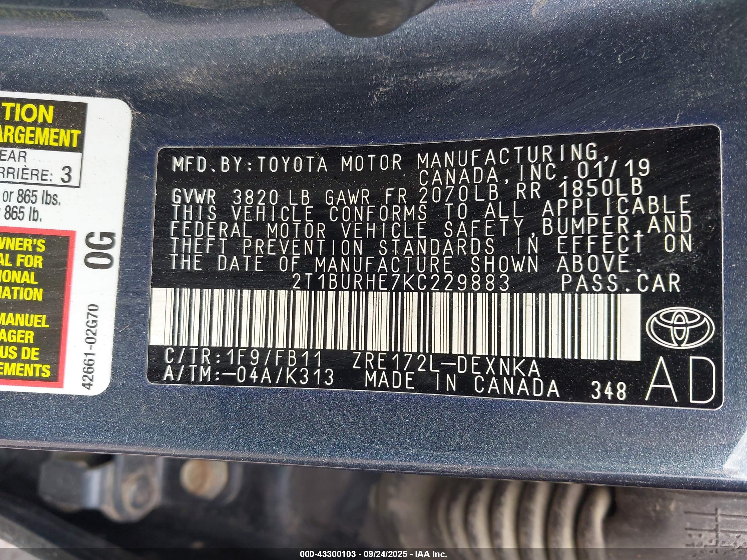 TOYOTA COROLLA image 9