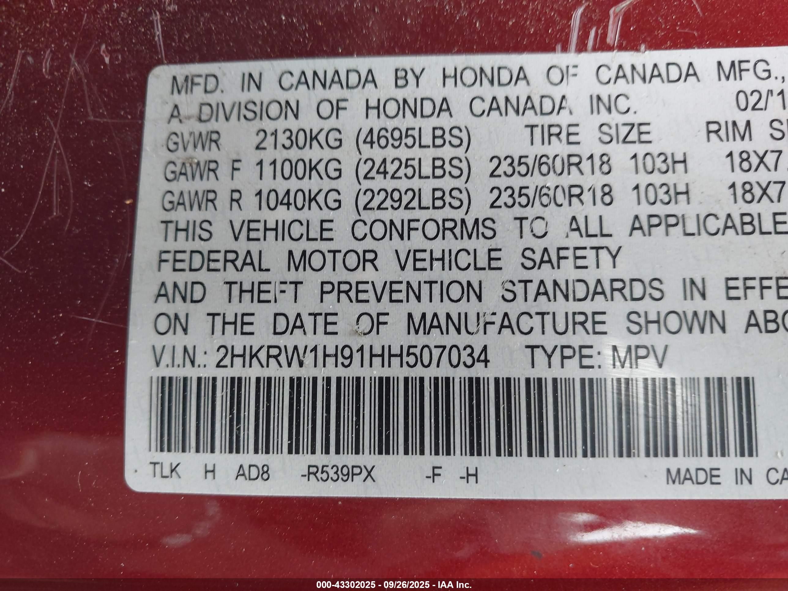 HONDA CR-V image 9
