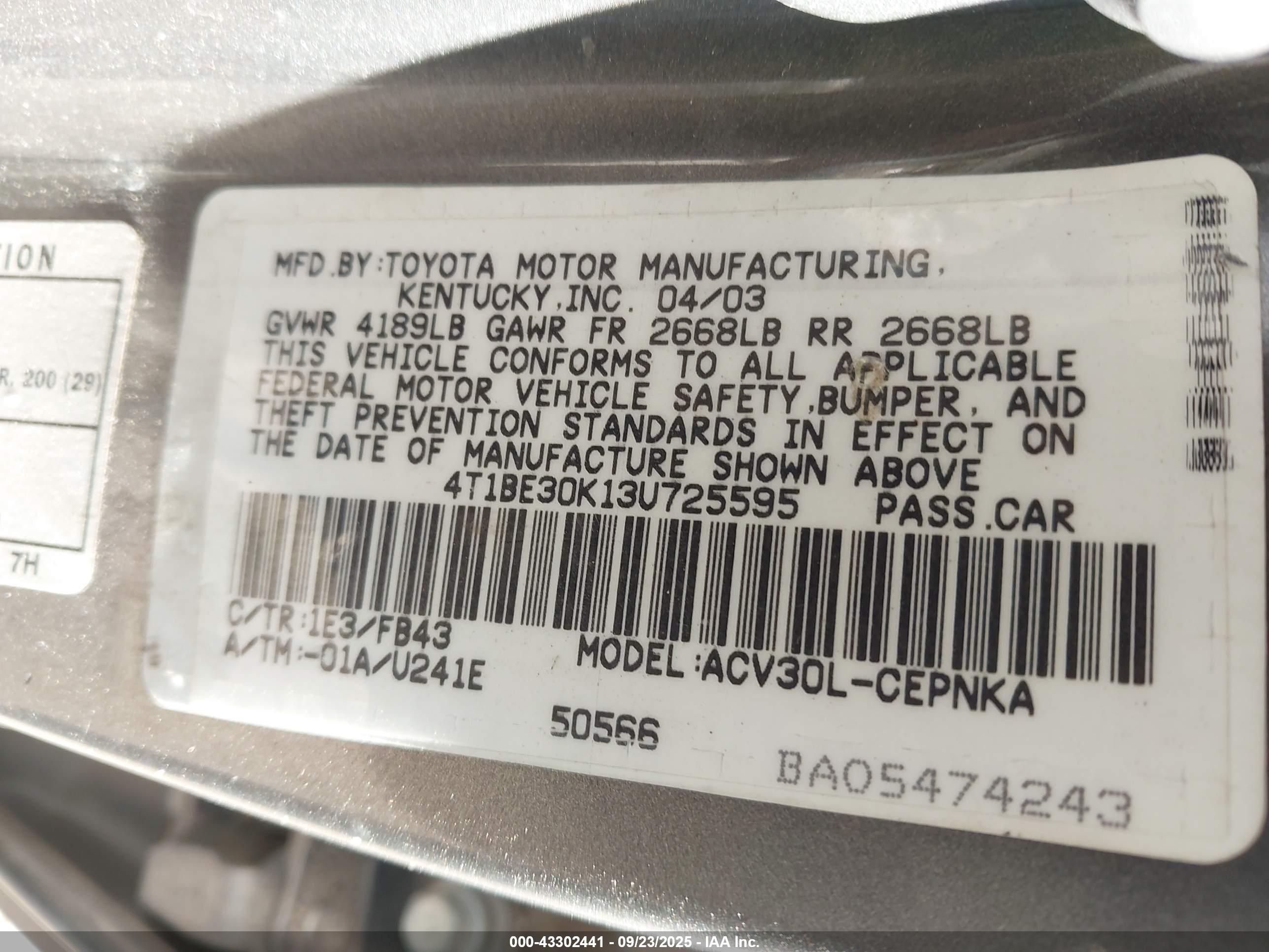 TOYOTA CAMRY image 9