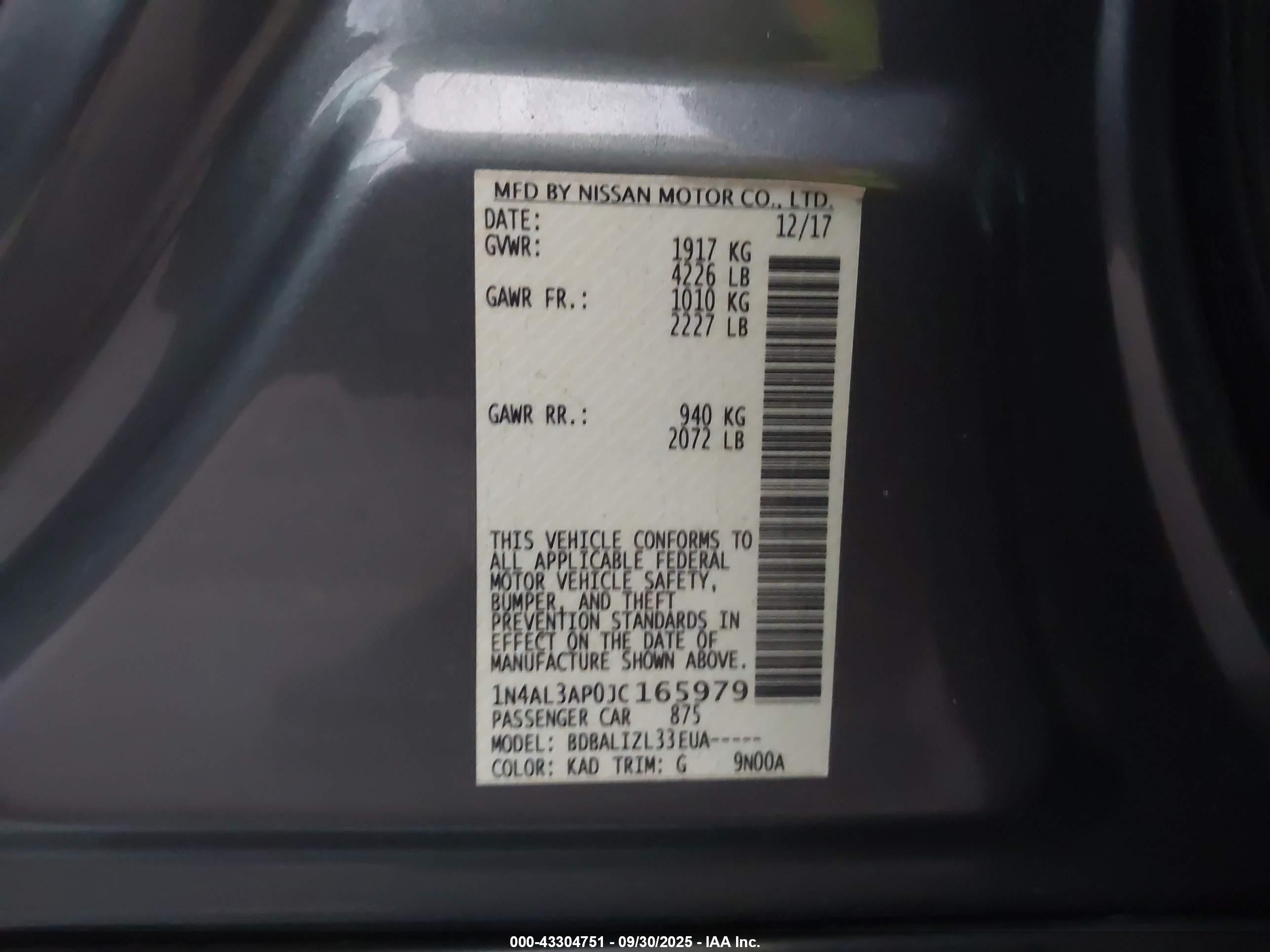 NISSAN ALTIMA image 9