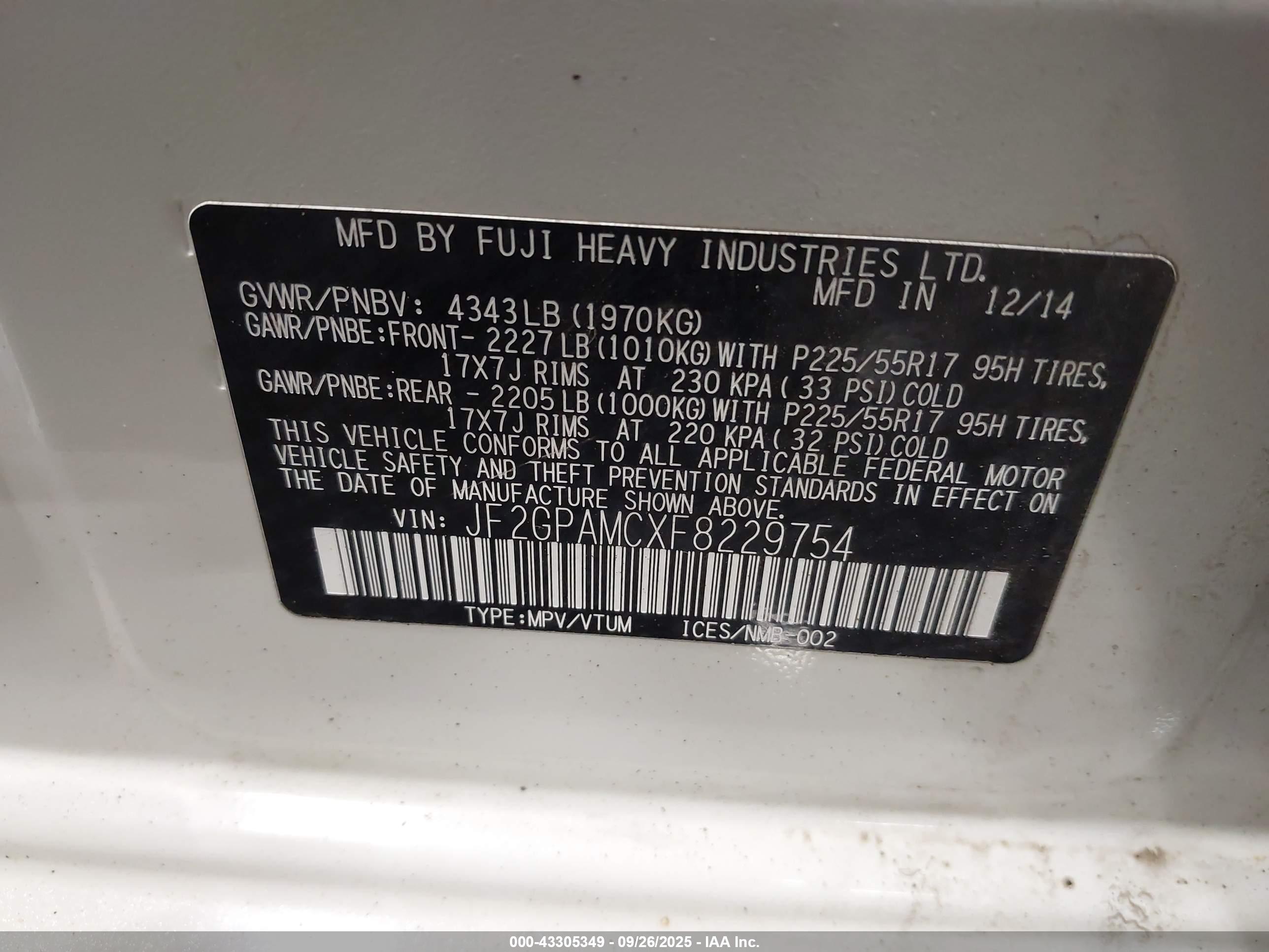 SUBARU XV image 9
