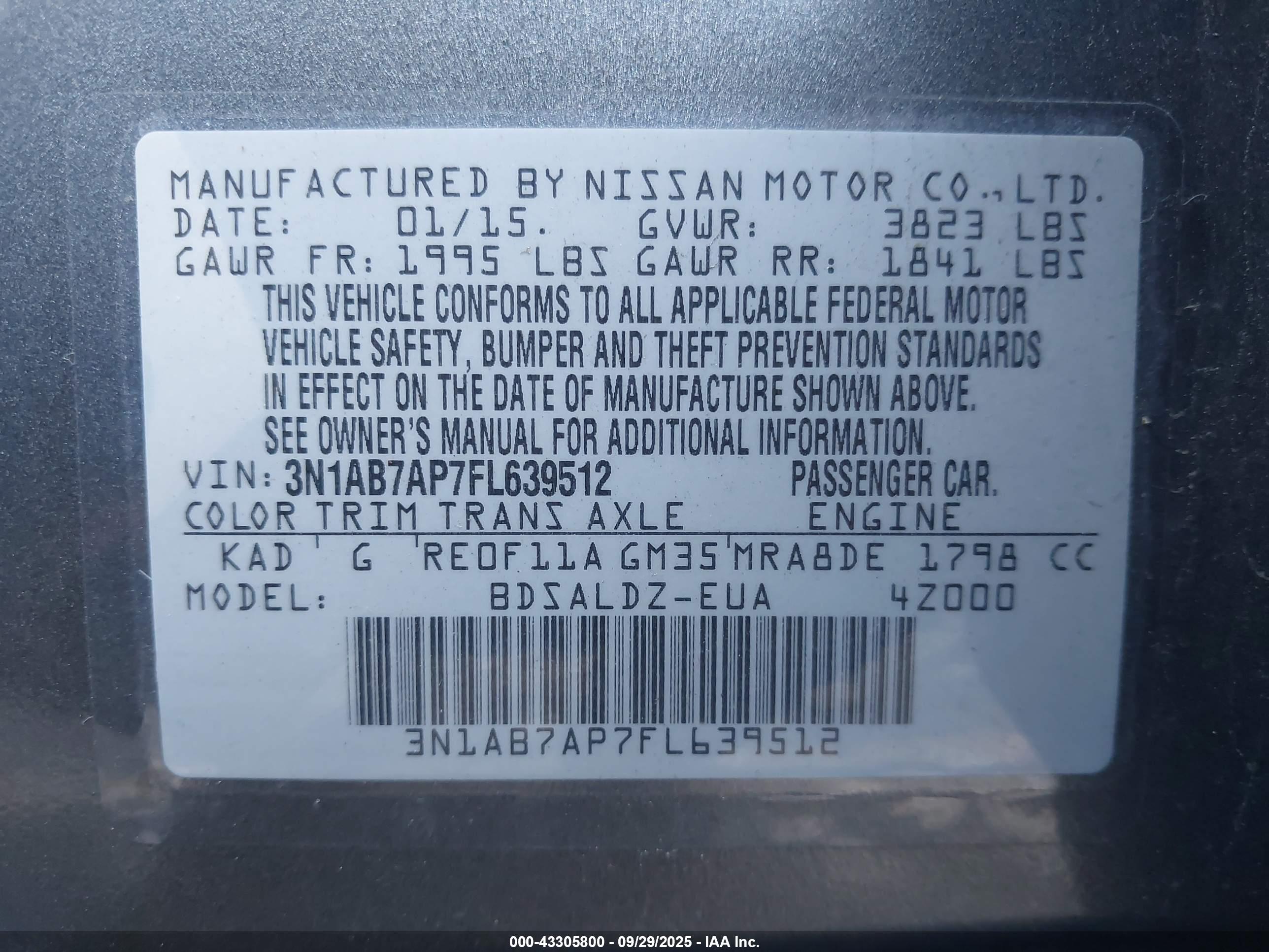 NISSAN SENTRA image 9