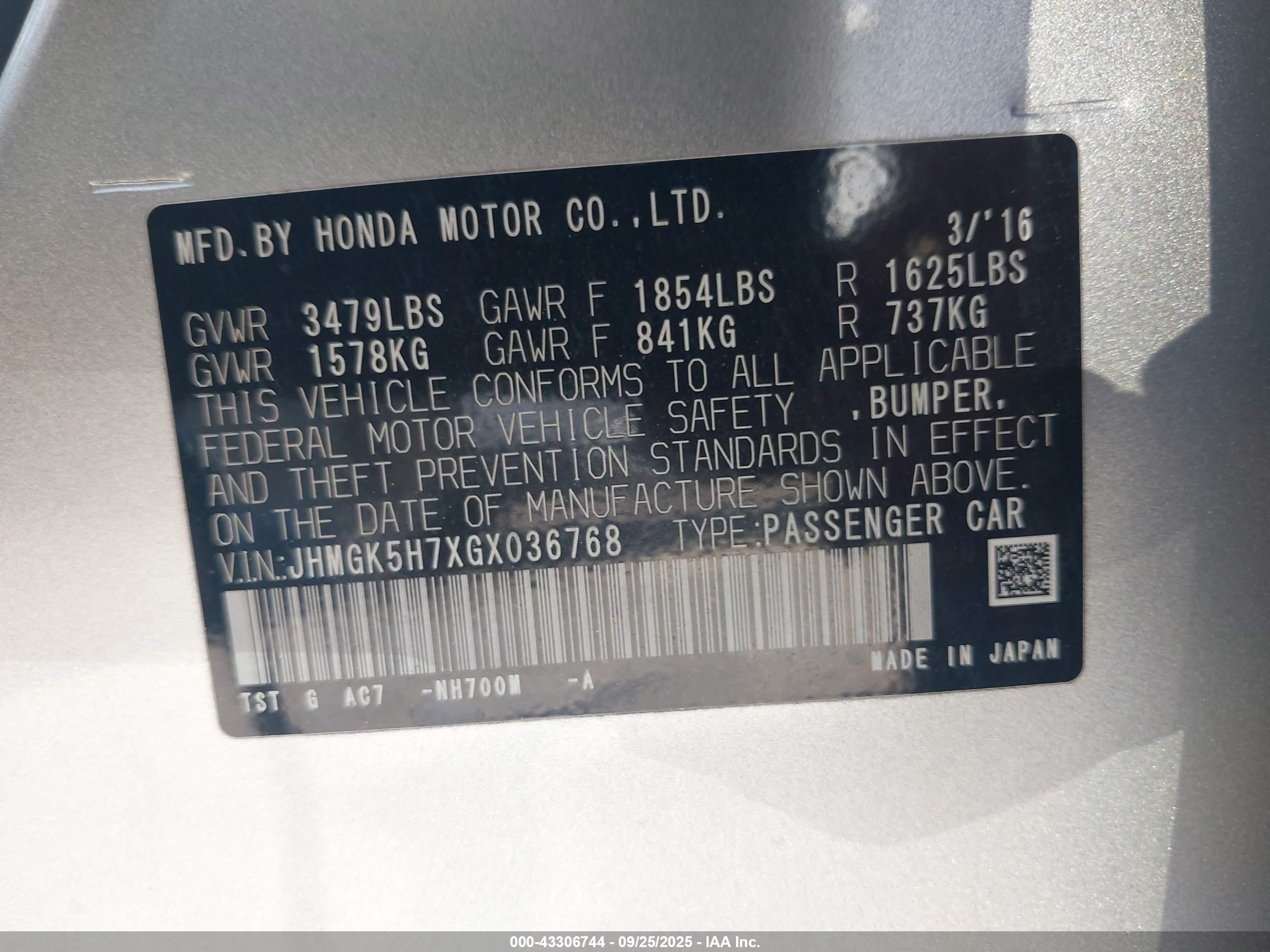 HONDA FIT image 9