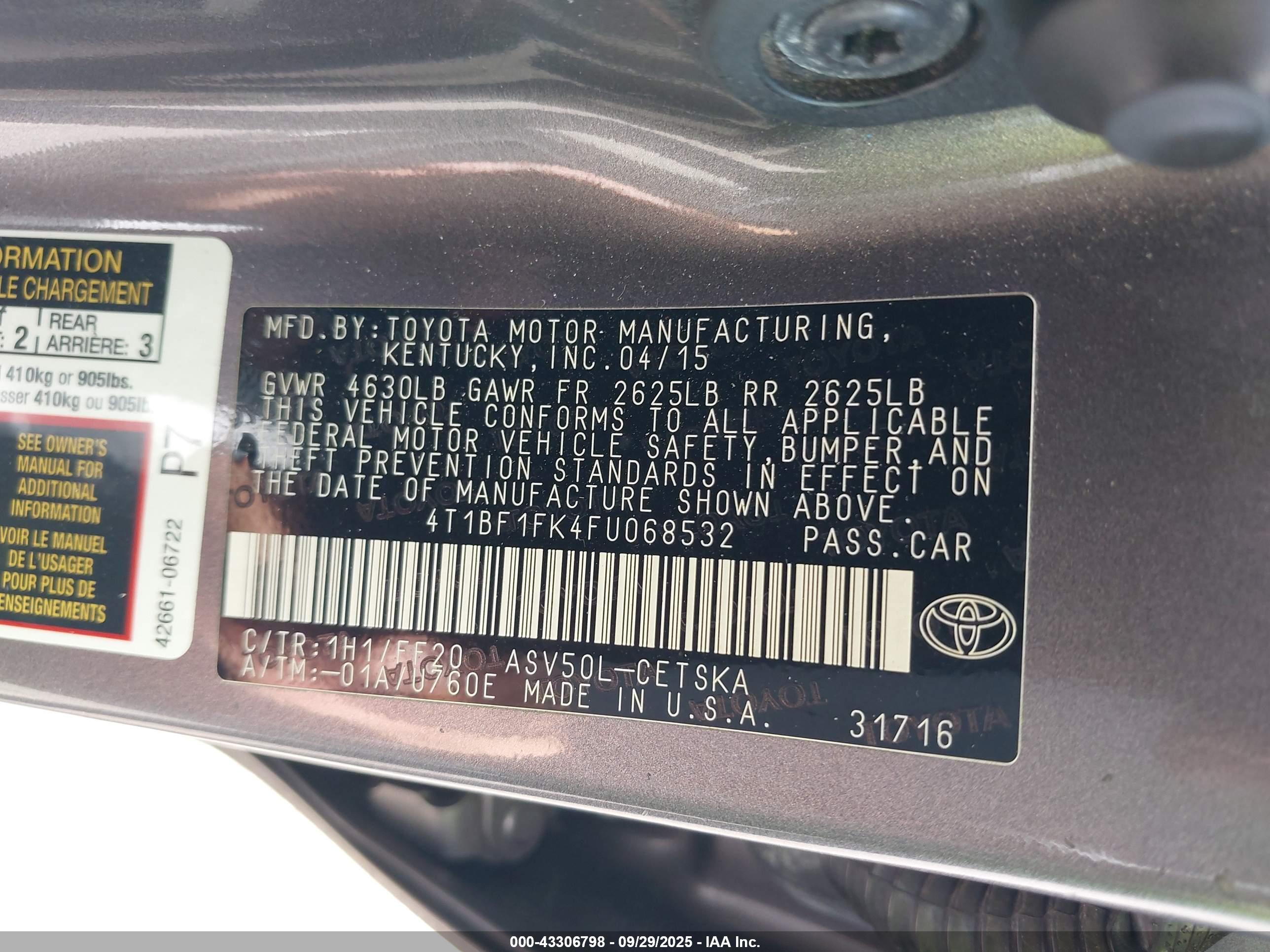 TOYOTA CAMRY image 9