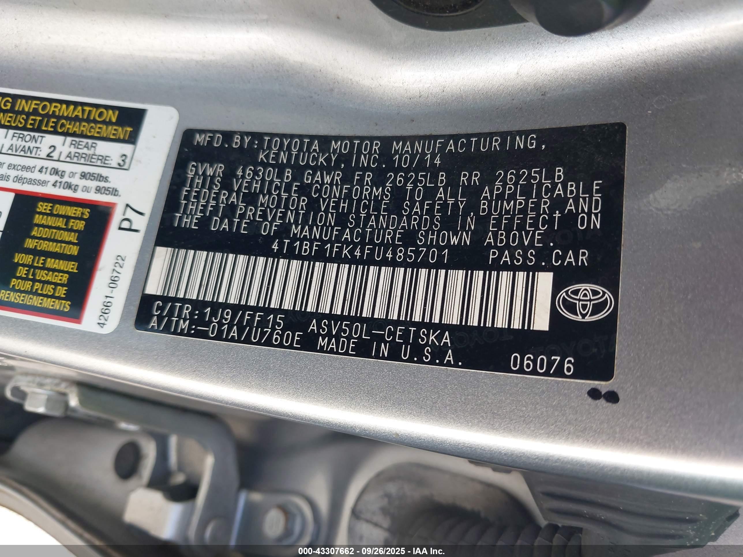TOYOTA CAMRY image 9