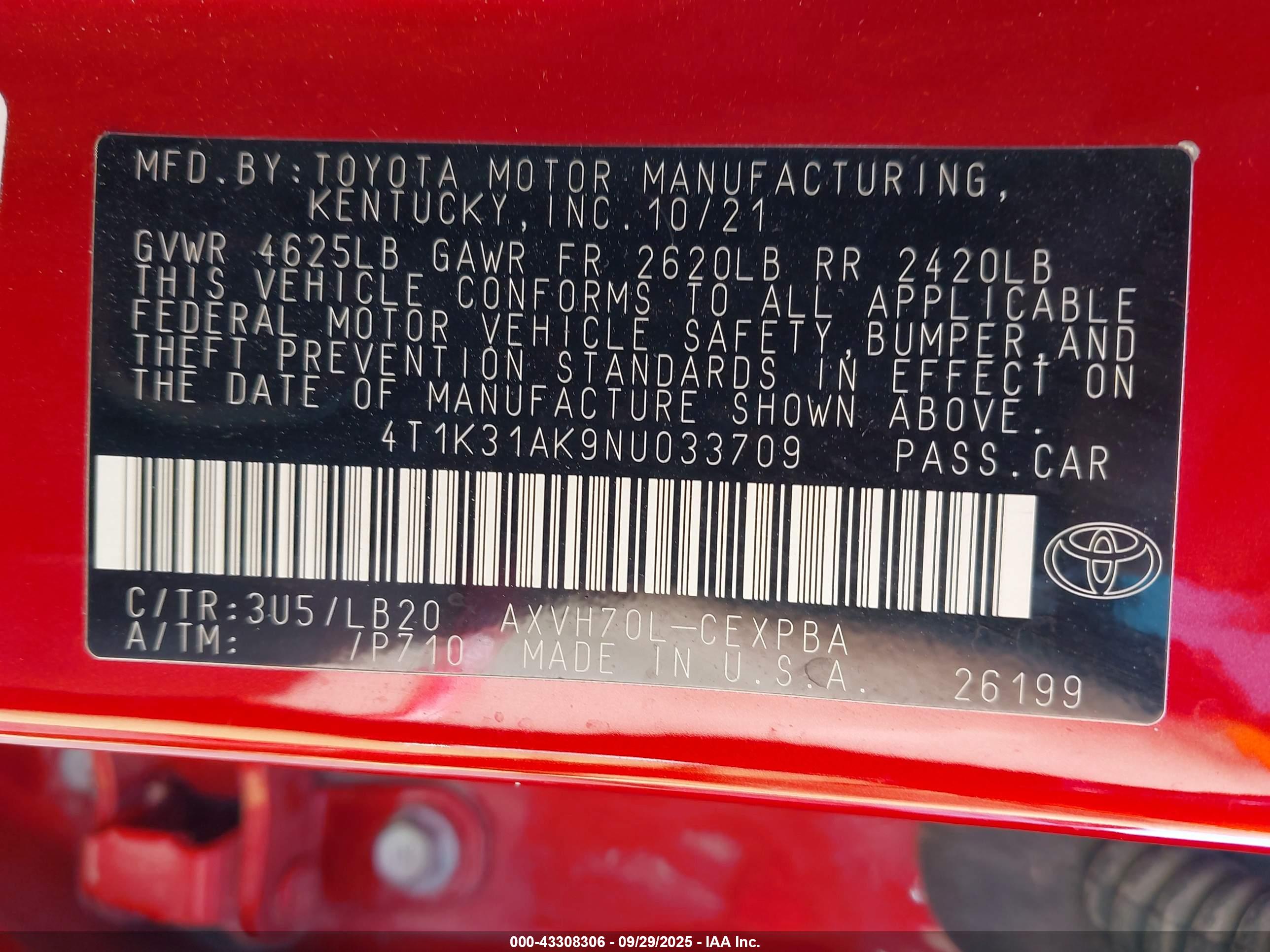 TOYOTA CAMRY image 9