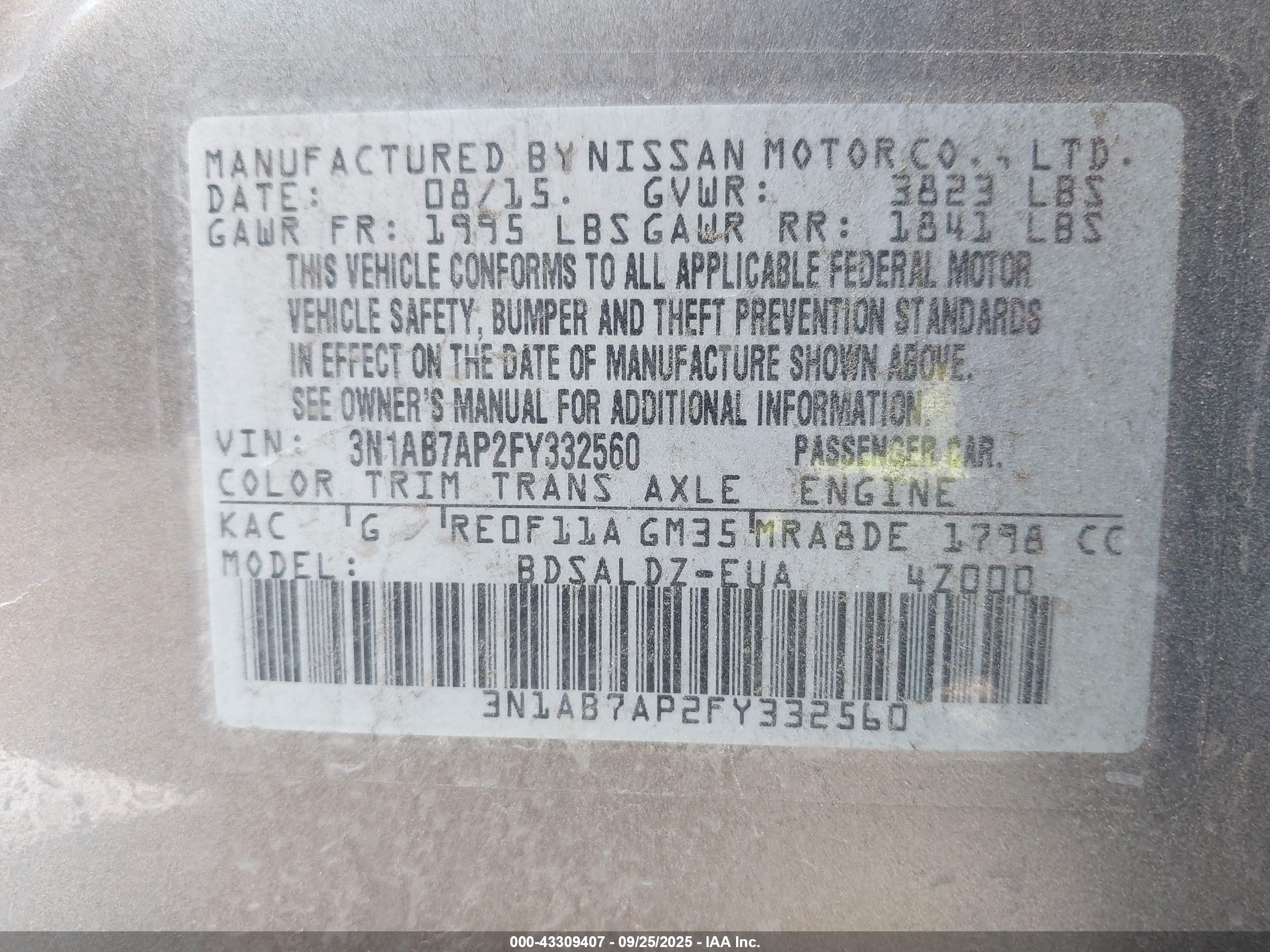 NISSAN SENTRA image 9
