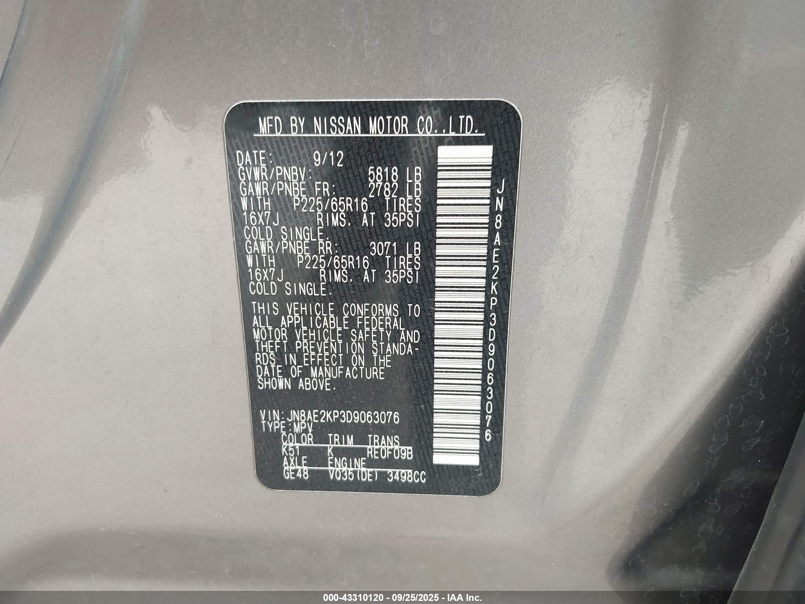 NISSAN QUEST image 9