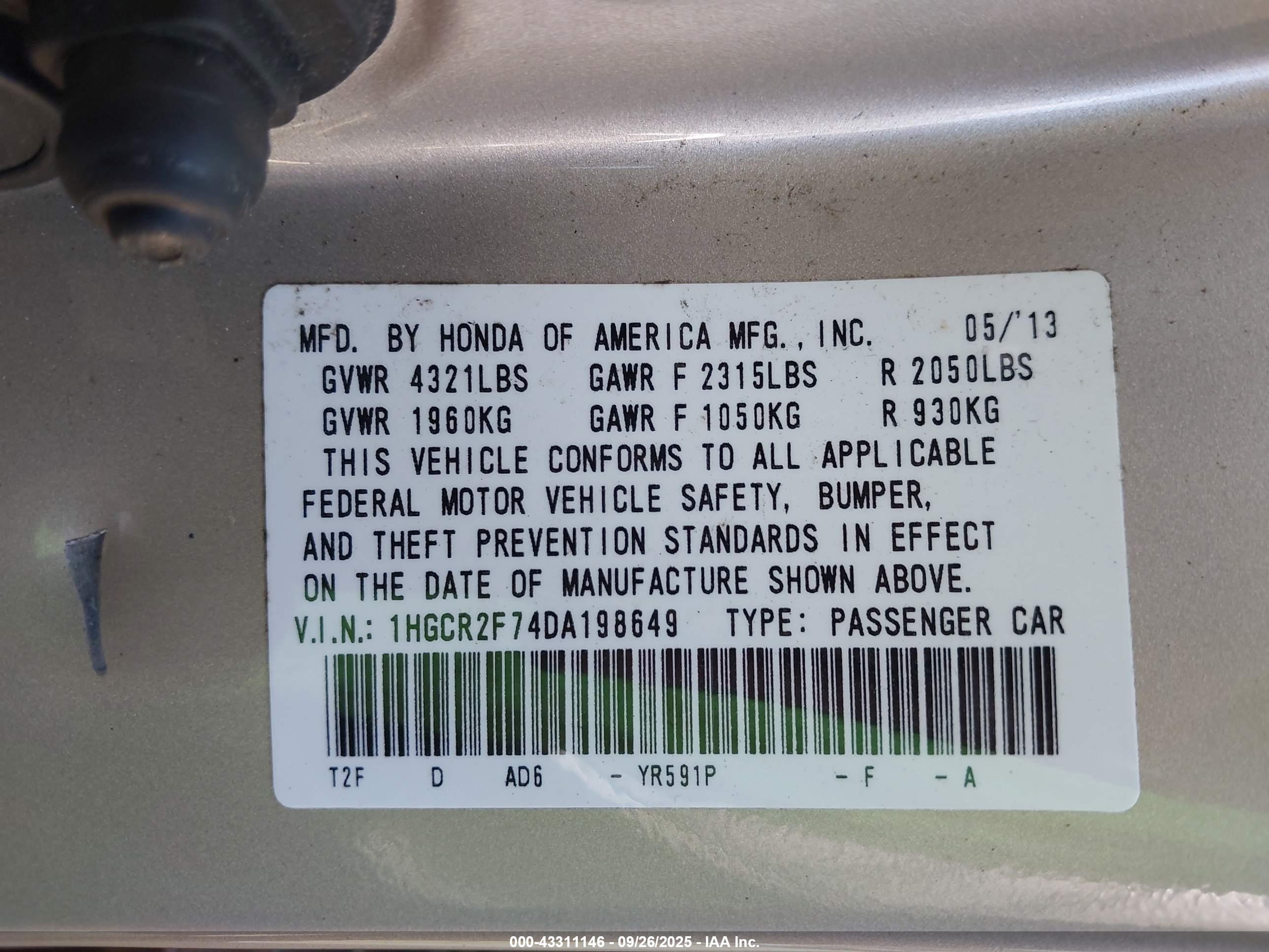HONDA ACCORD image 9