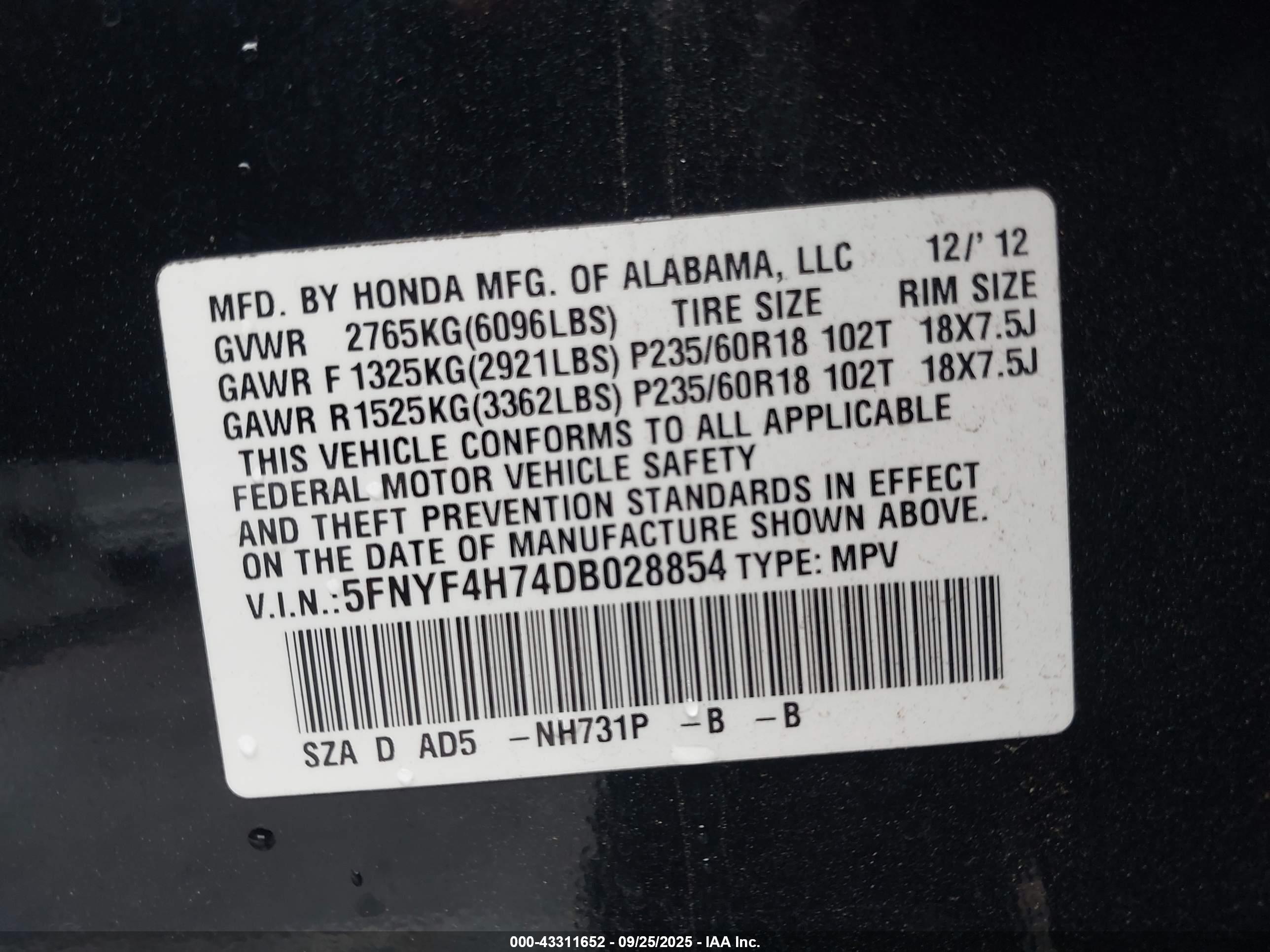 HONDA PILOT image 9