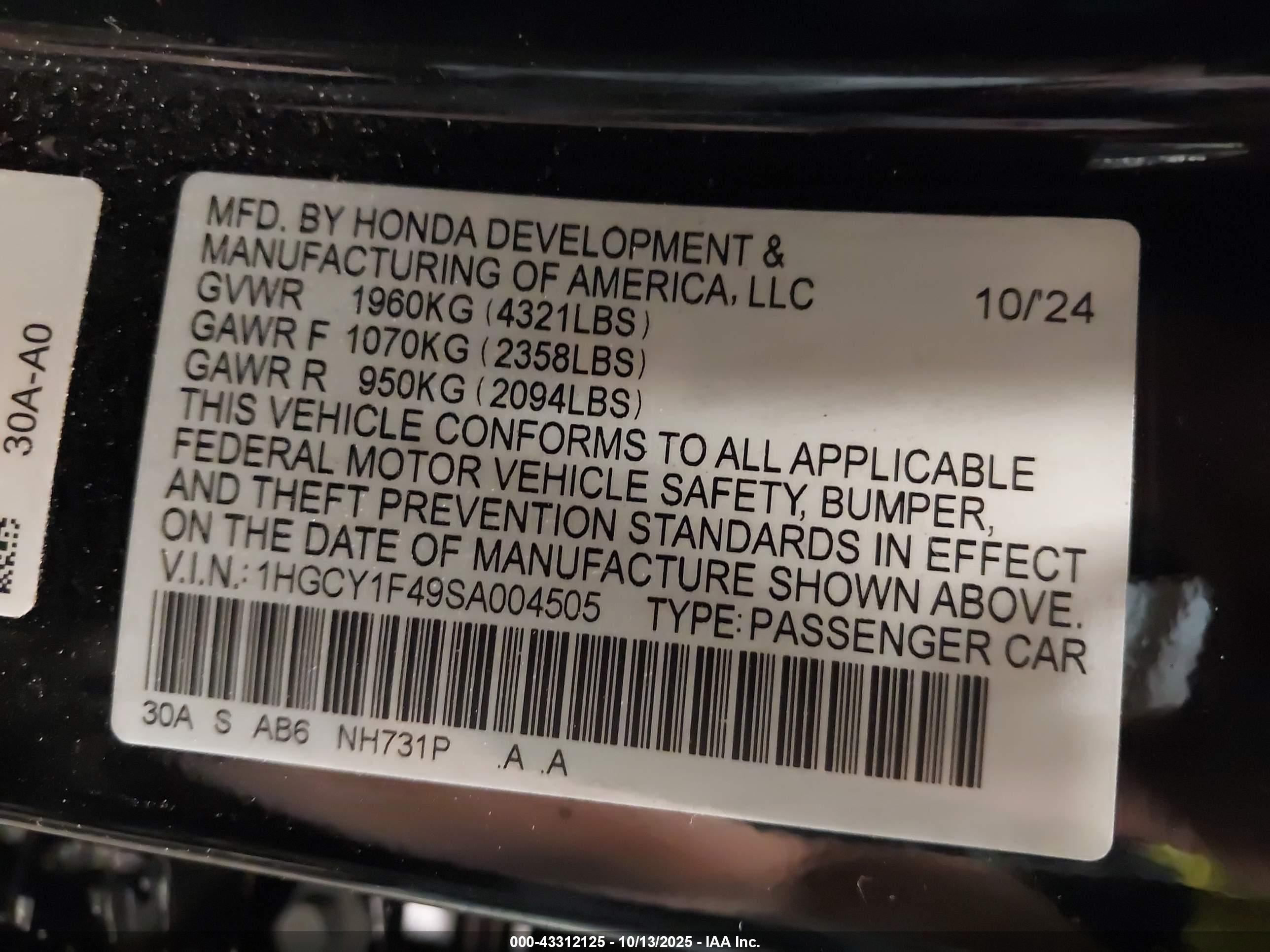 HONDA ACCORD image 9