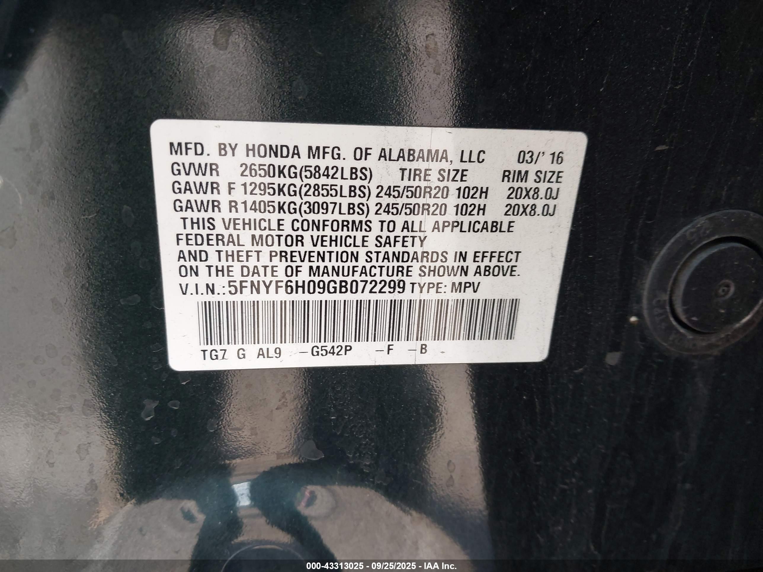 HONDA PILOT image 9
