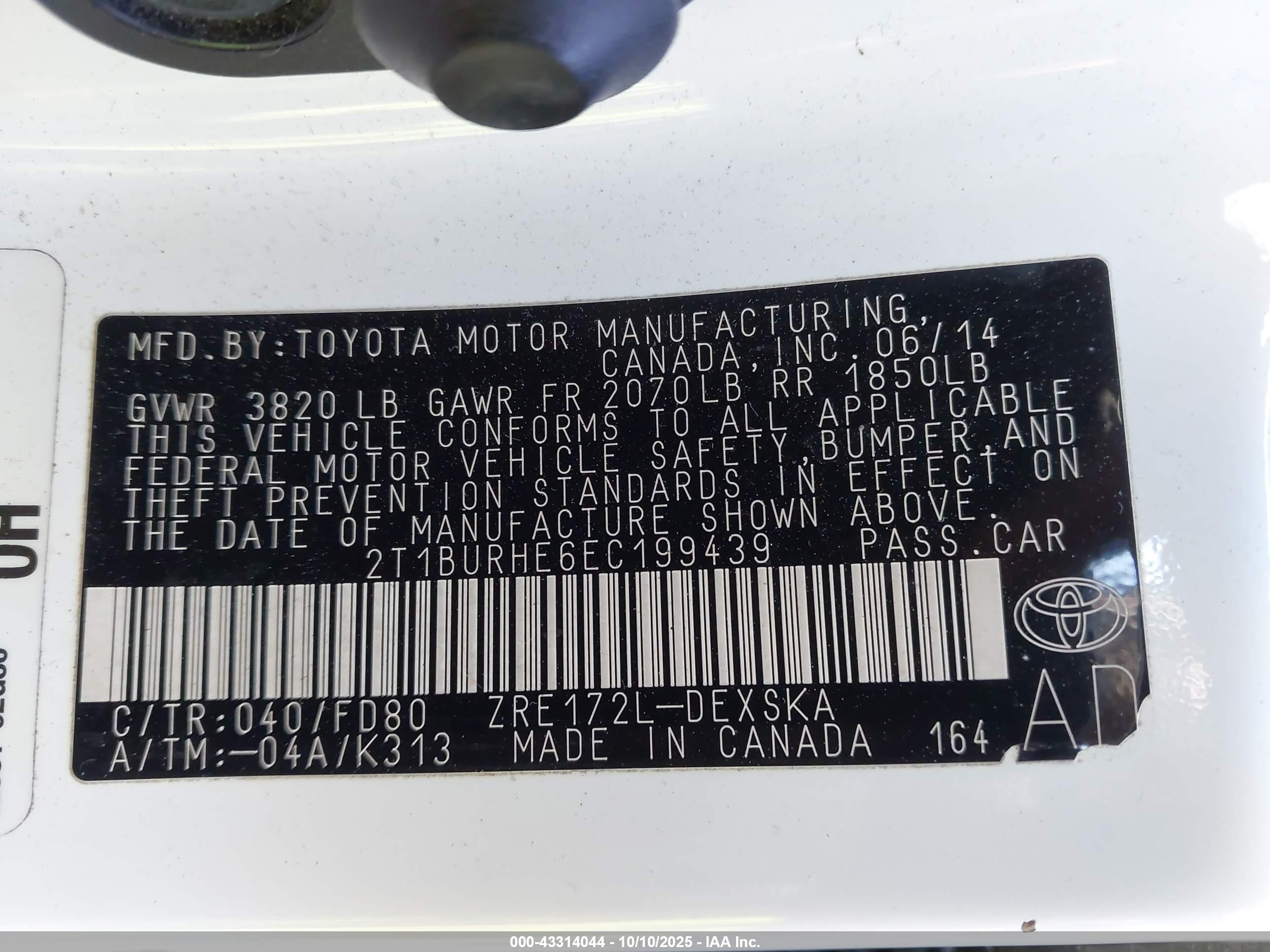 TOYOTA COROLLA image 9