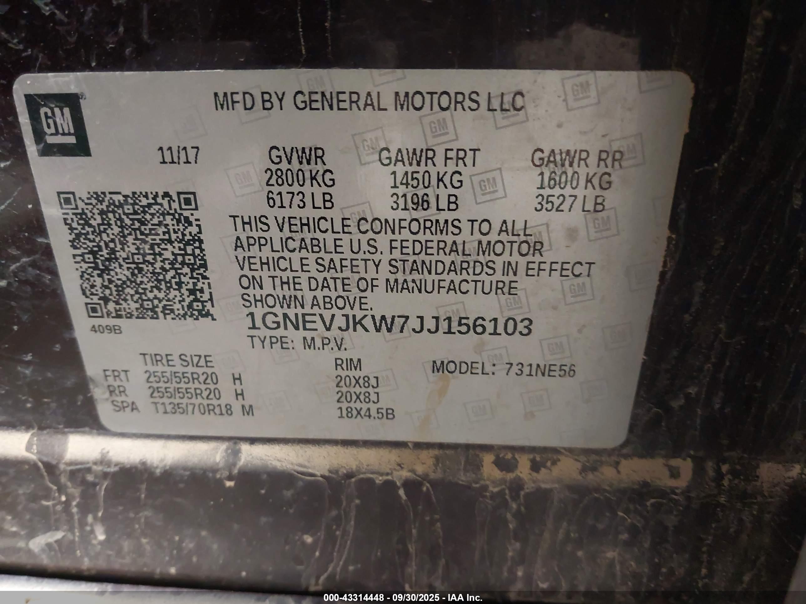 CHEVROLET TRAVERSE image 9