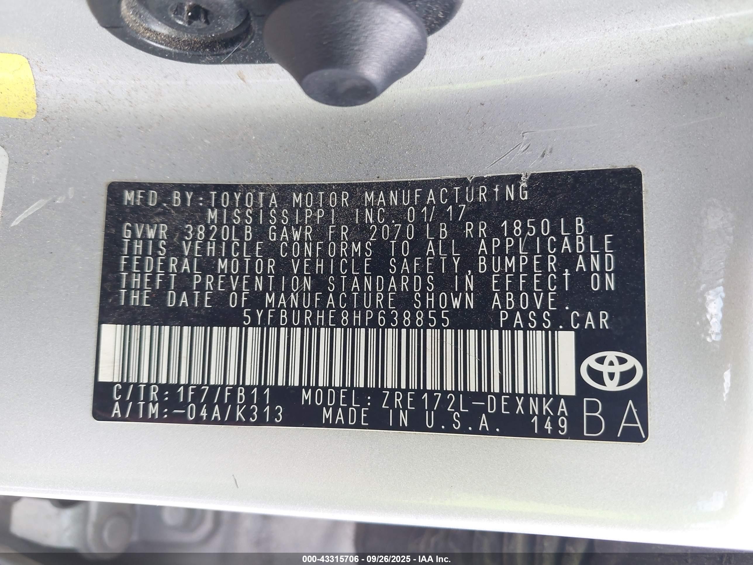 TOYOTA COROLLA image 9