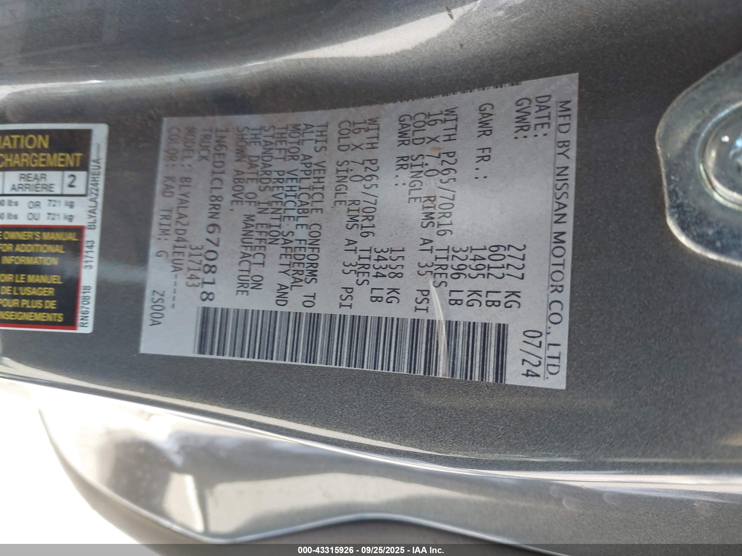 NISSAN FRONTIER image 9