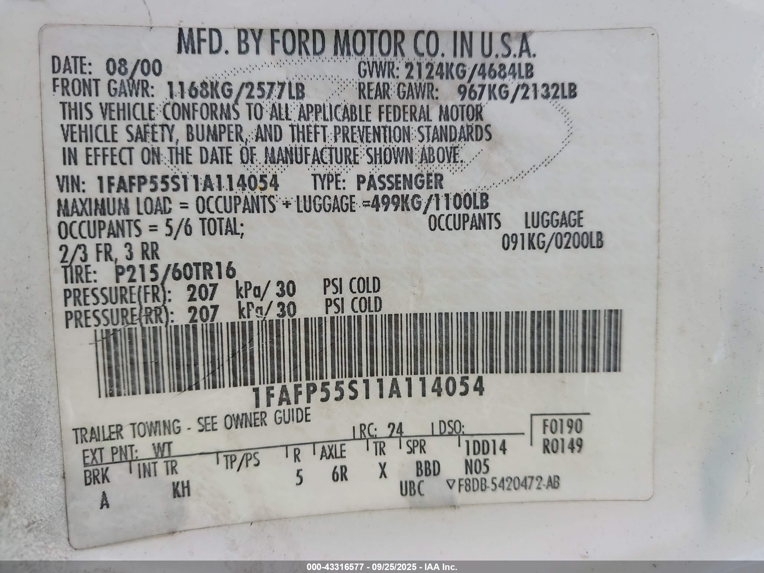 FORD TAURUS image 9