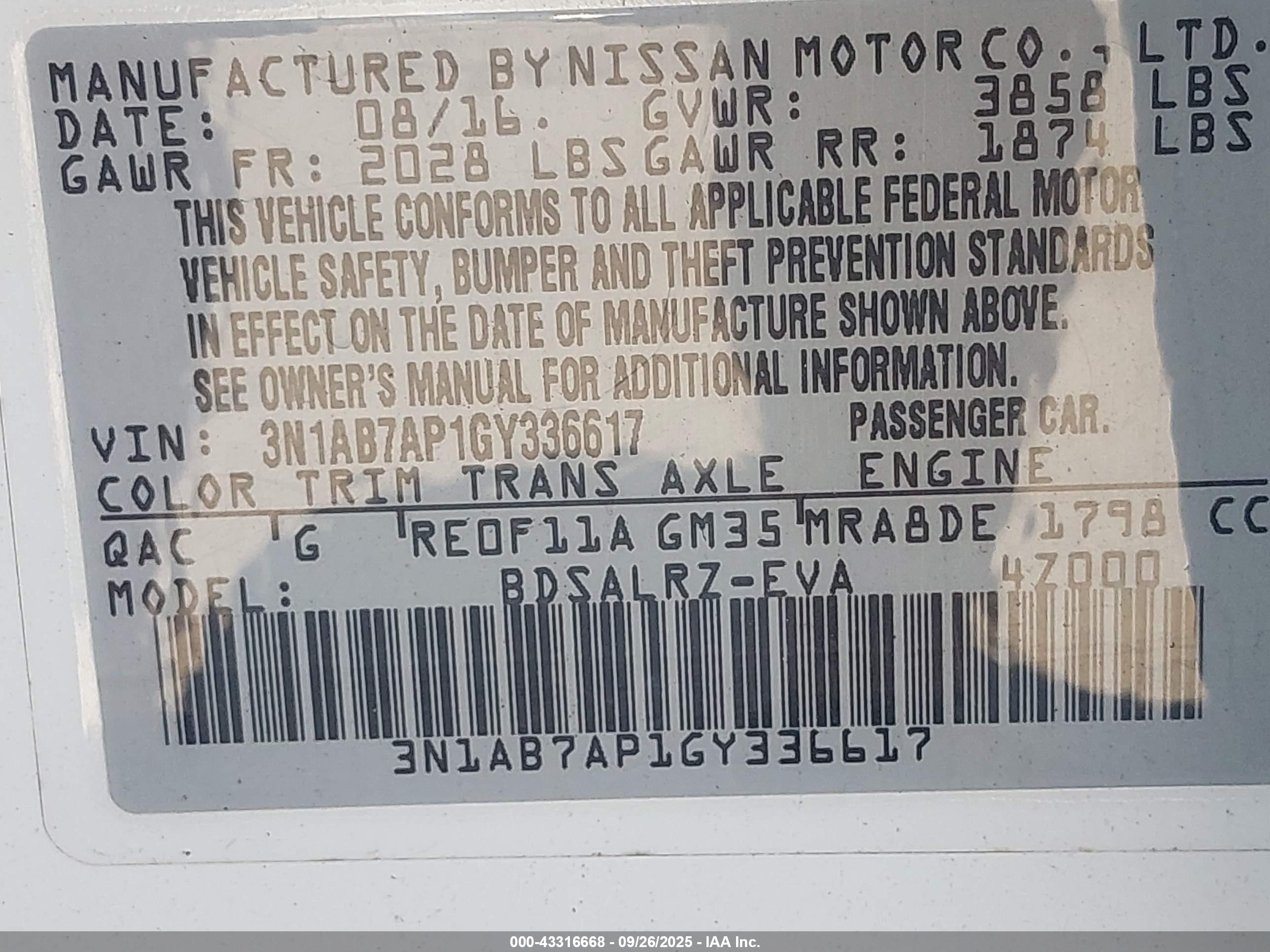 NISSAN SENTRA image 9