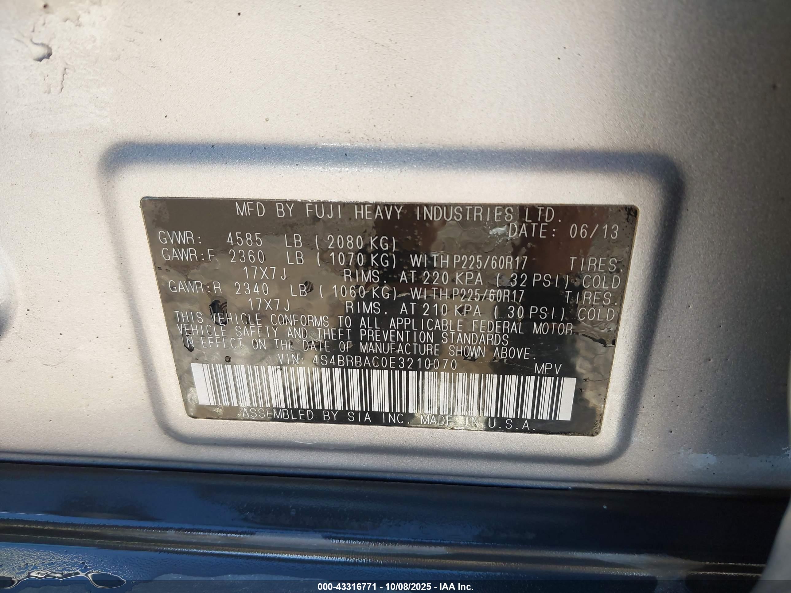 SUBARU OUTBACK image 9