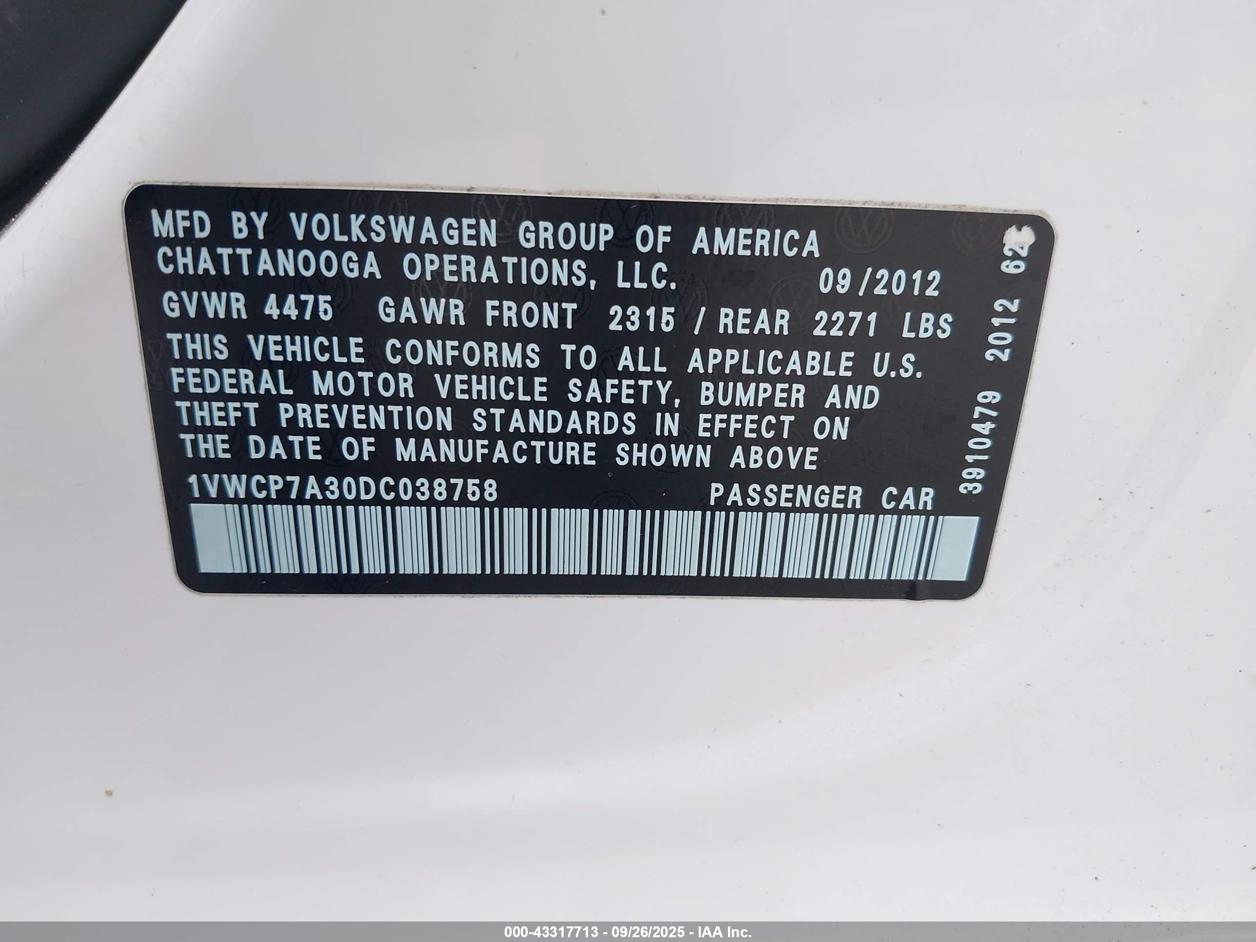 VOLKSWAGEN PASSAT image 9