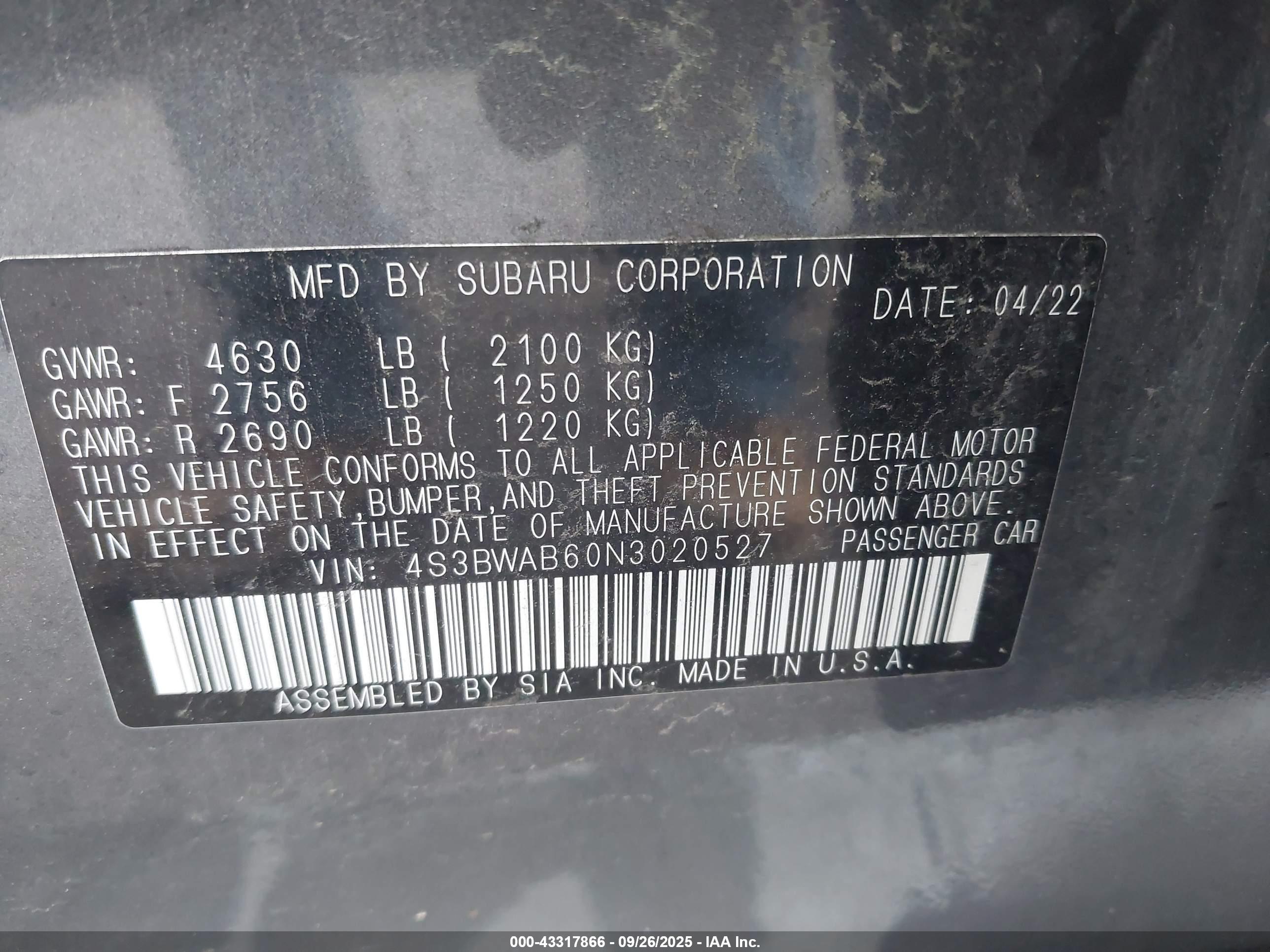 SUBARU LEGACY image 9