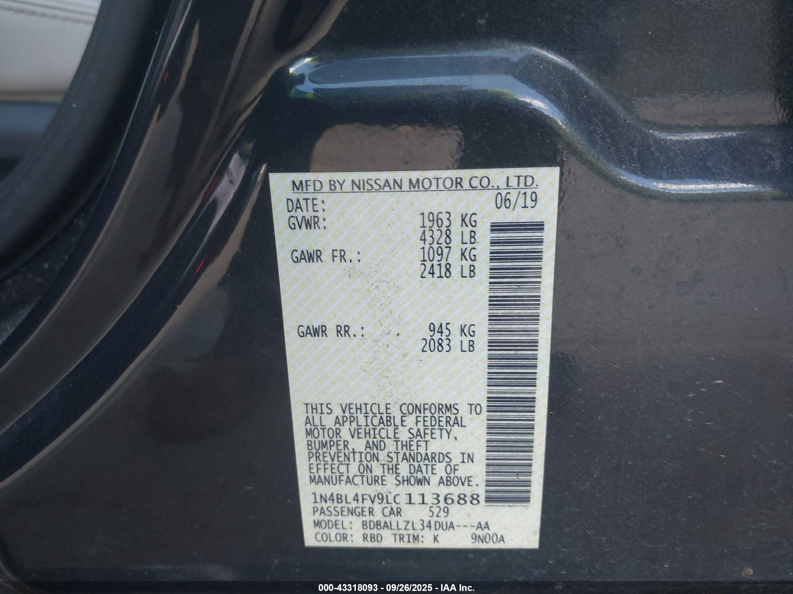 NISSAN ALTIMA image 9