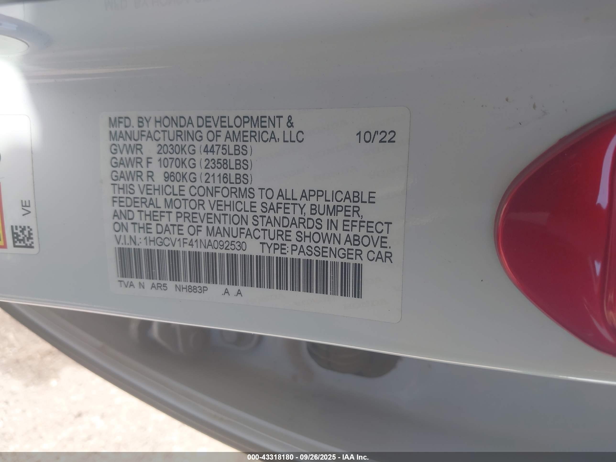 HONDA ACCORD image 9