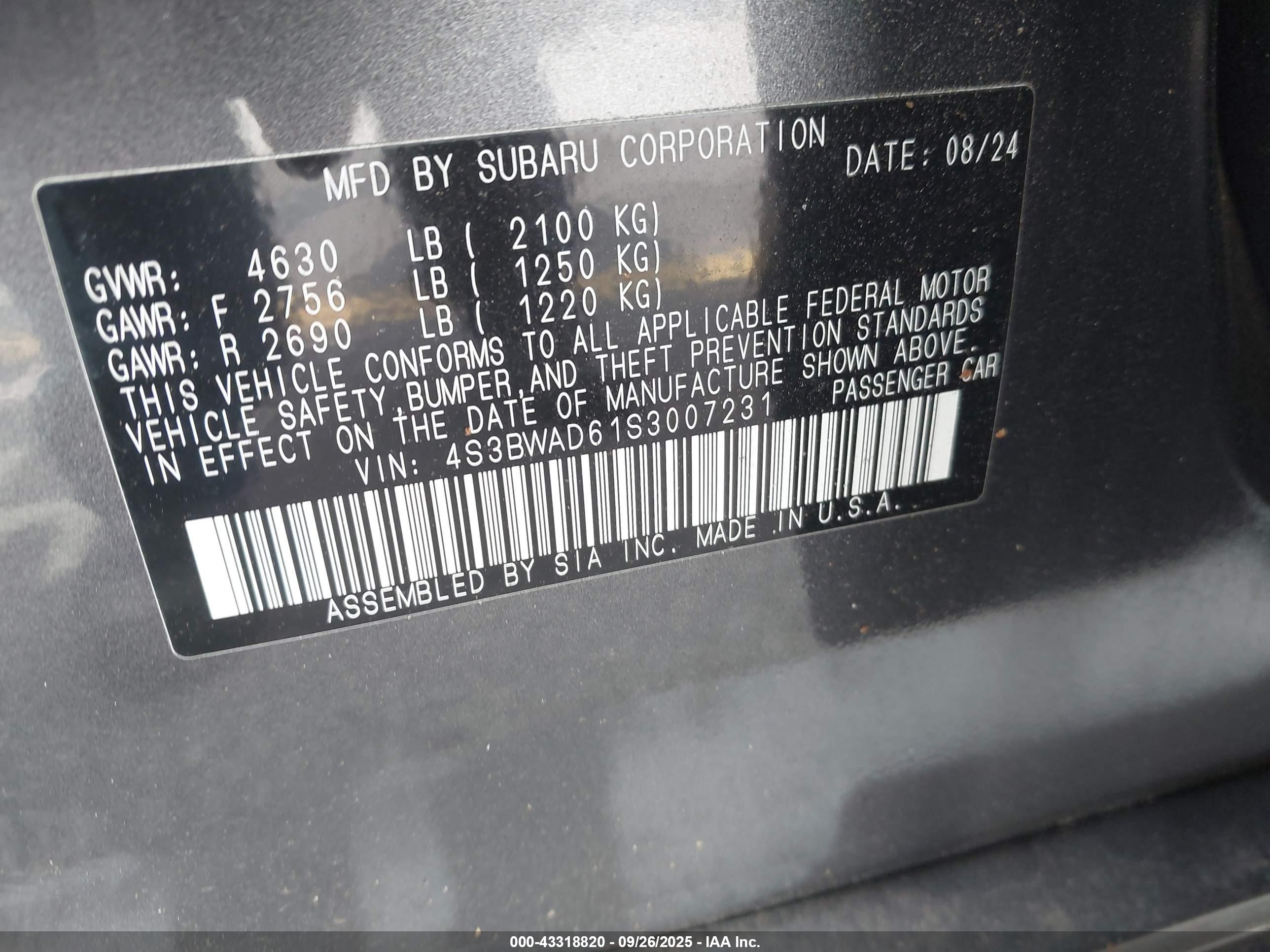SUBARU LEGACY image 9
