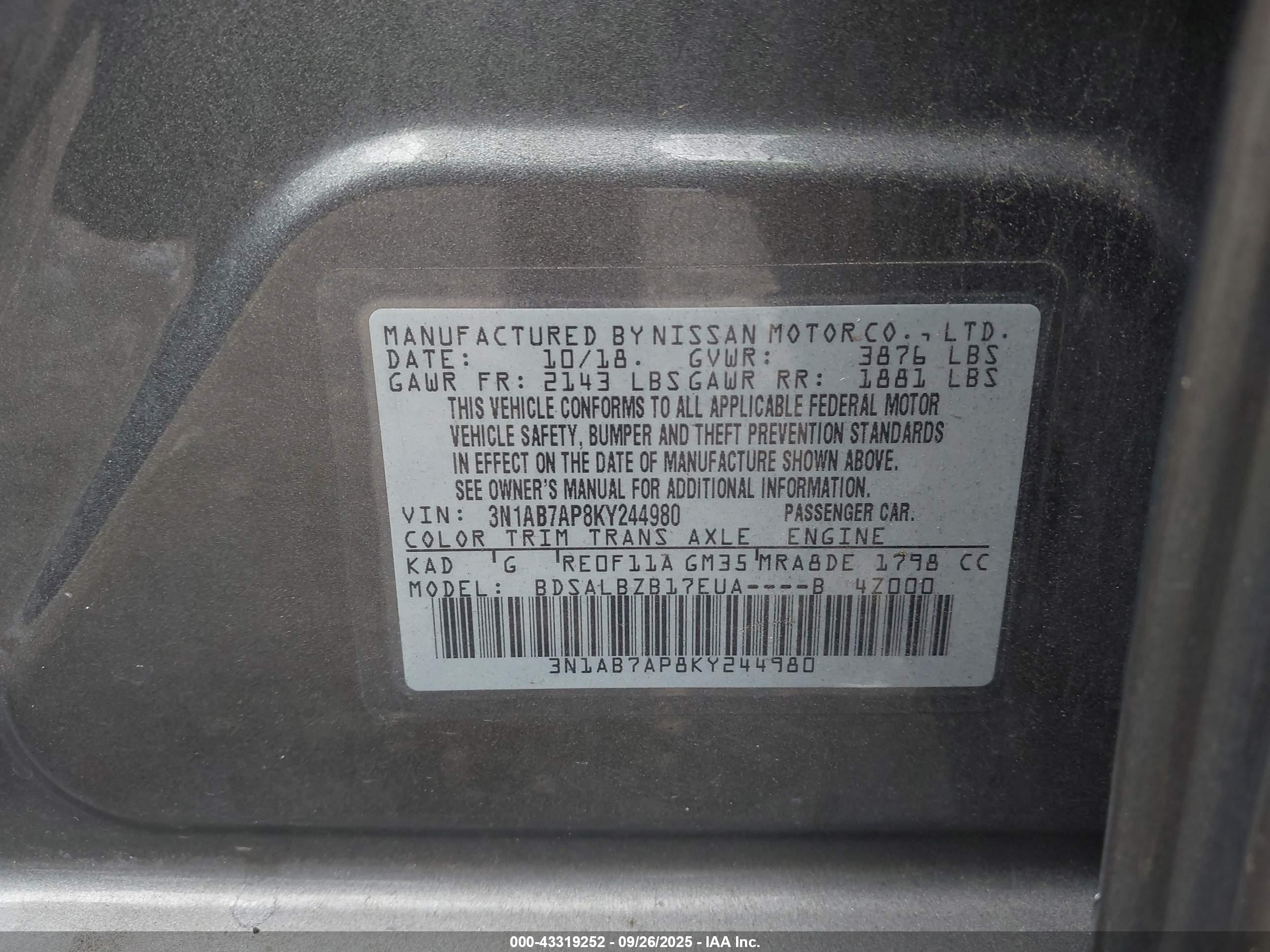NISSAN SENTRA image 9