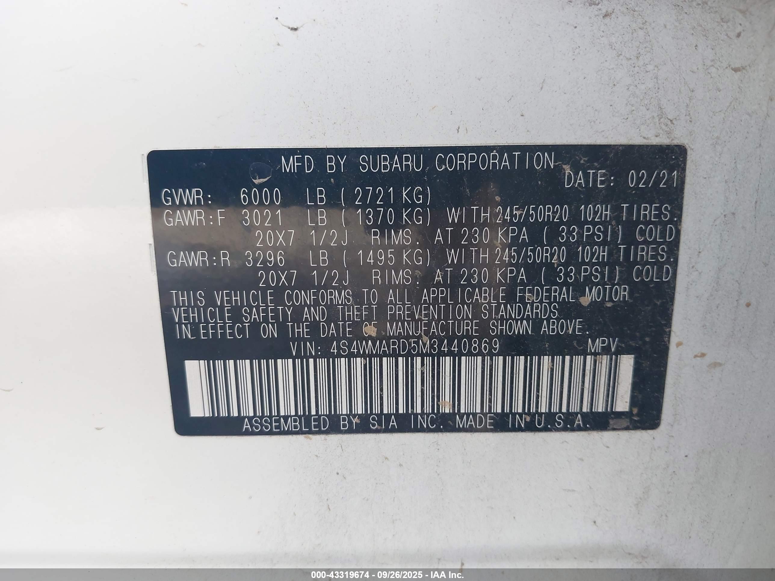 SUBARU ASCENT image 9
