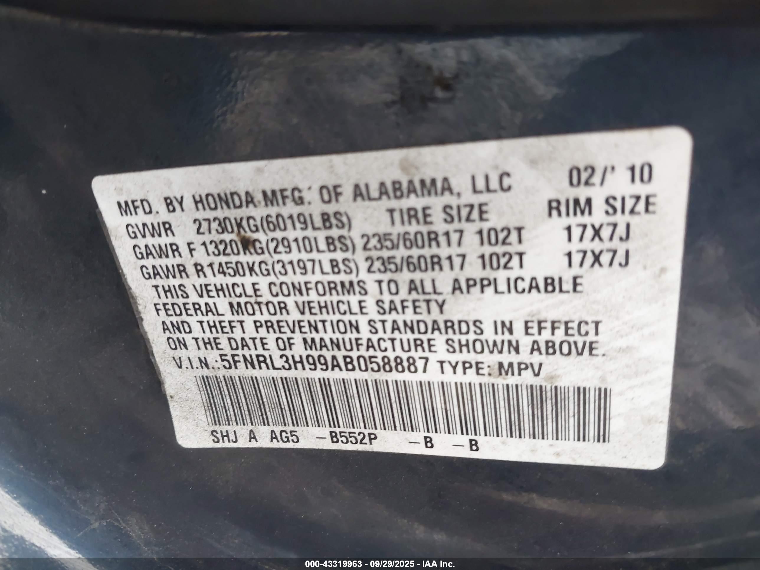 HONDA ODYSSEY image 9