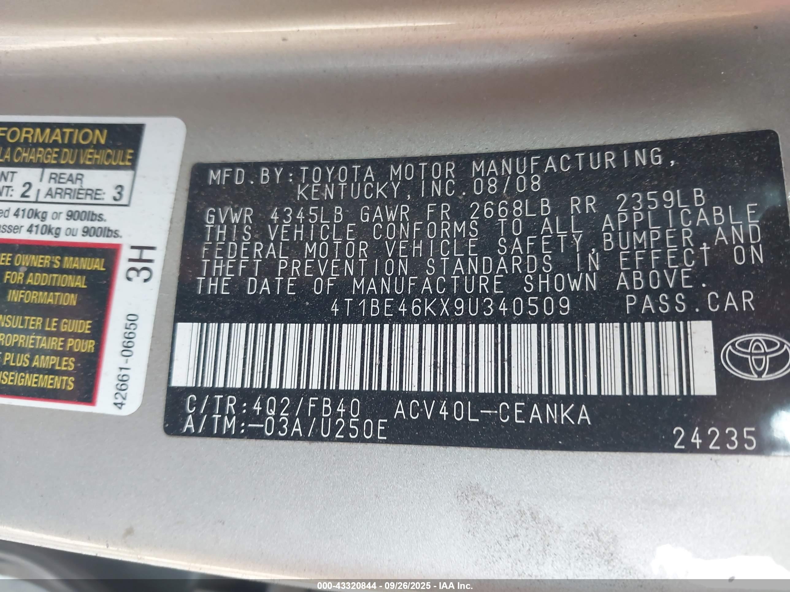 TOYOTA CAMRY image 9