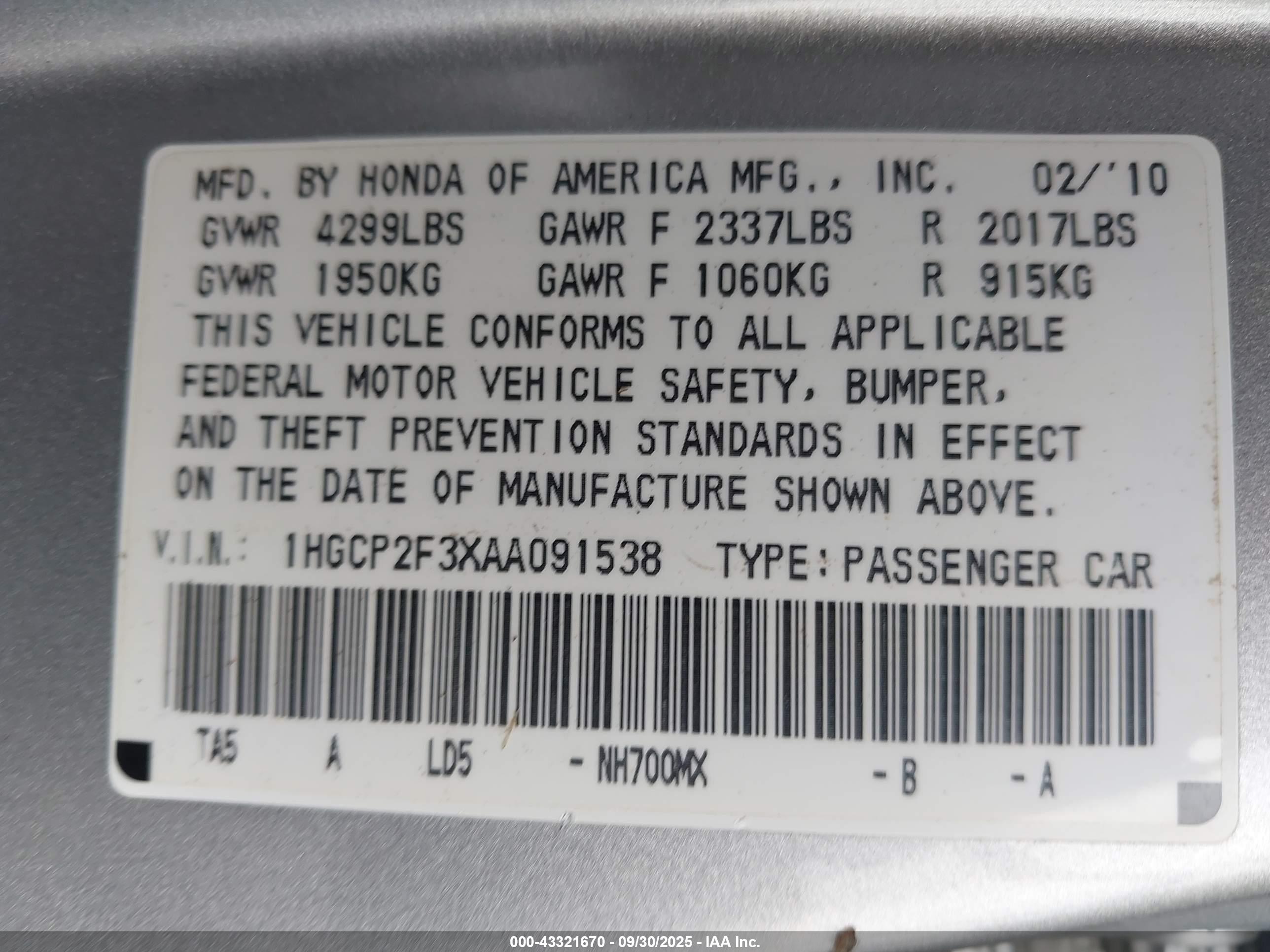 HONDA ACCORD image 9
